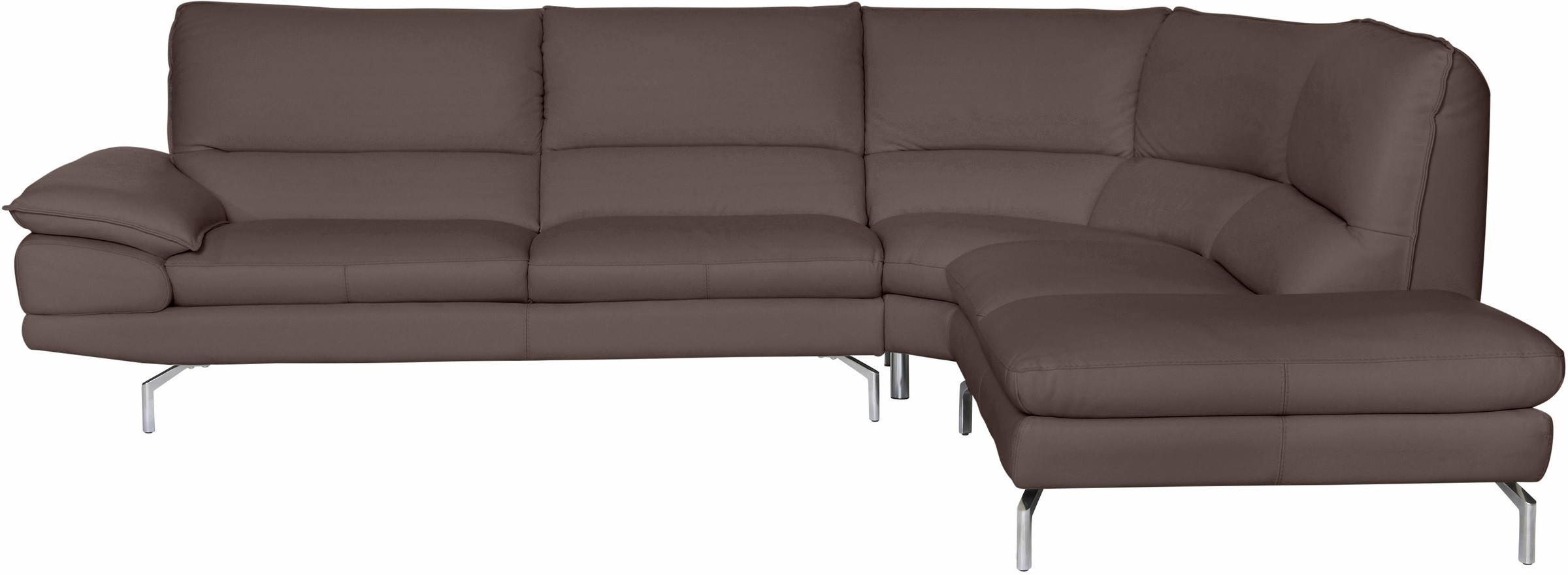 CALIA ITALIA Ecksofa »Dave, italienisches Designsofa L-Form, erstklassiger Sitzkomfort«, Ottomane wahlweise links oder rechts, in zwei tollen Lederqualitäten