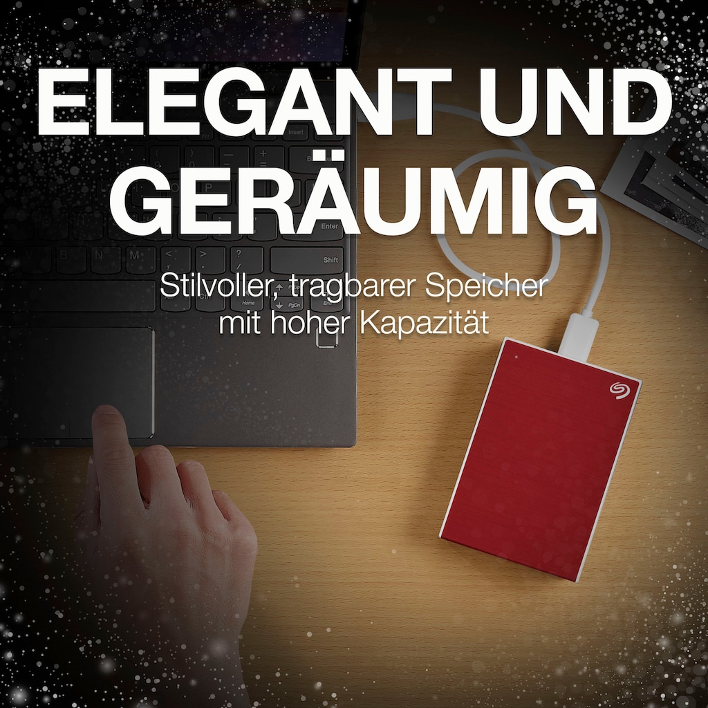 Seagate externe HDD-Festplatte »Backup Plus Portable Drive - Red«, Anschluss USB 3.0, Inklusive 2 Jahre Rescue Data Recovery Services