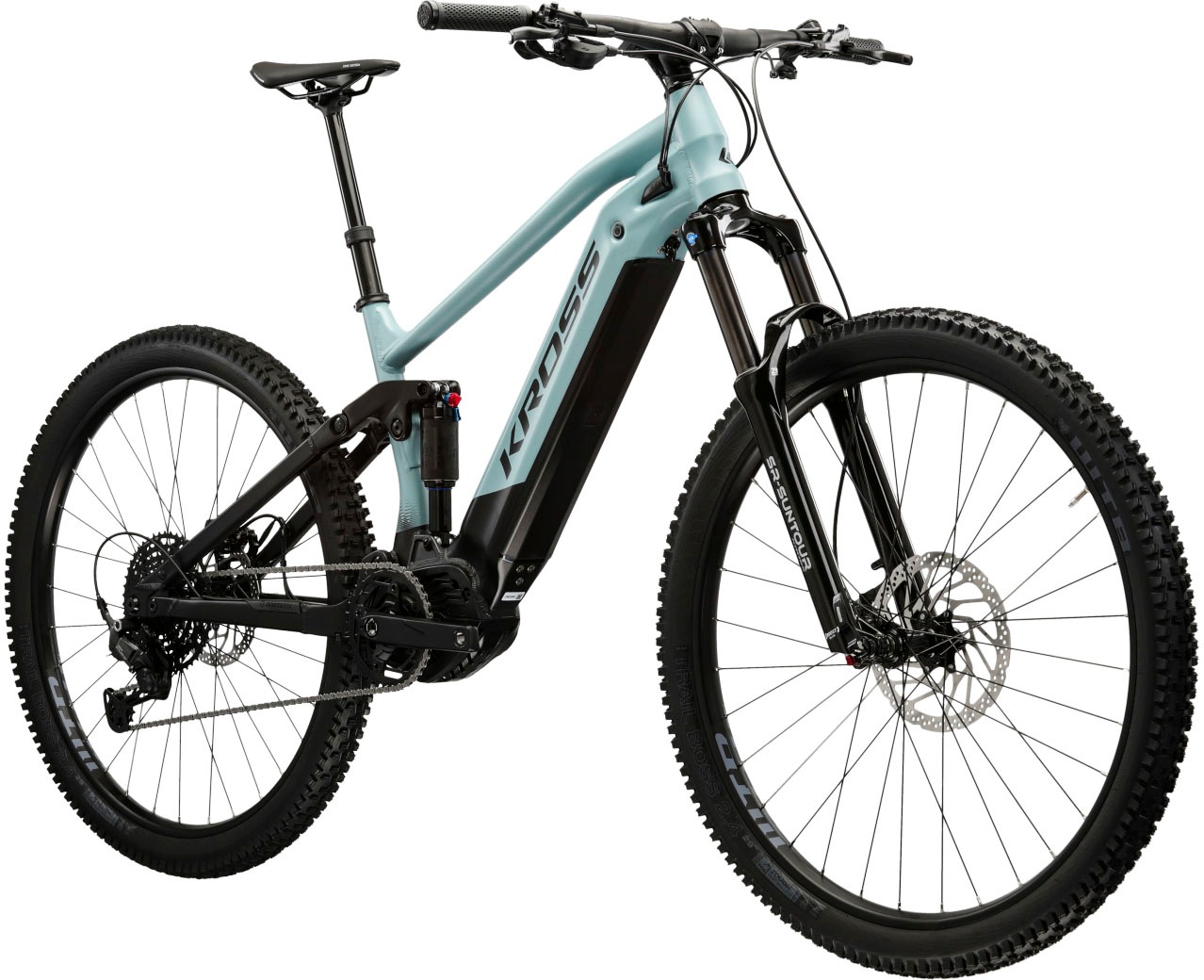 Kross E-Bike »KROSS E-MTB Grist Boost 1.0 29" blau«, 10 Gang, Shimano, CUES U6000, Mittelmotor 250 W, Pedelec, Elektrofahrrad für Damen und Herren