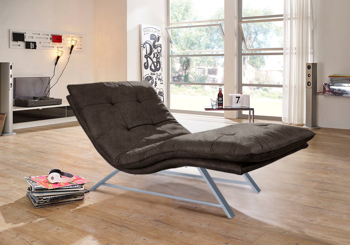 W.SCHILLIG Relaxliege »daily dreams«, in Waffelkissen-Optik, wahlweise mit Motor, Kufengestell, in 2 Breiten