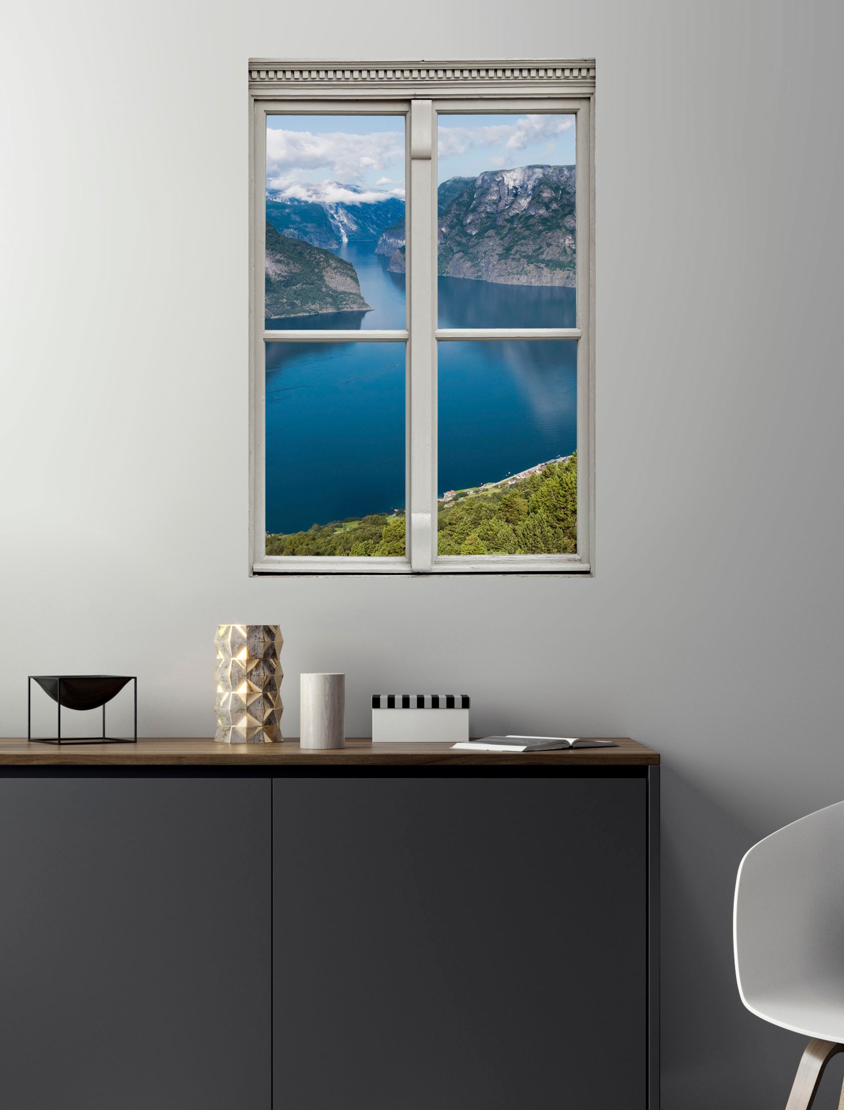 queence Wandsticker »See« Wandsticker, Wandbild, selbstklebend, 3D, Fenster