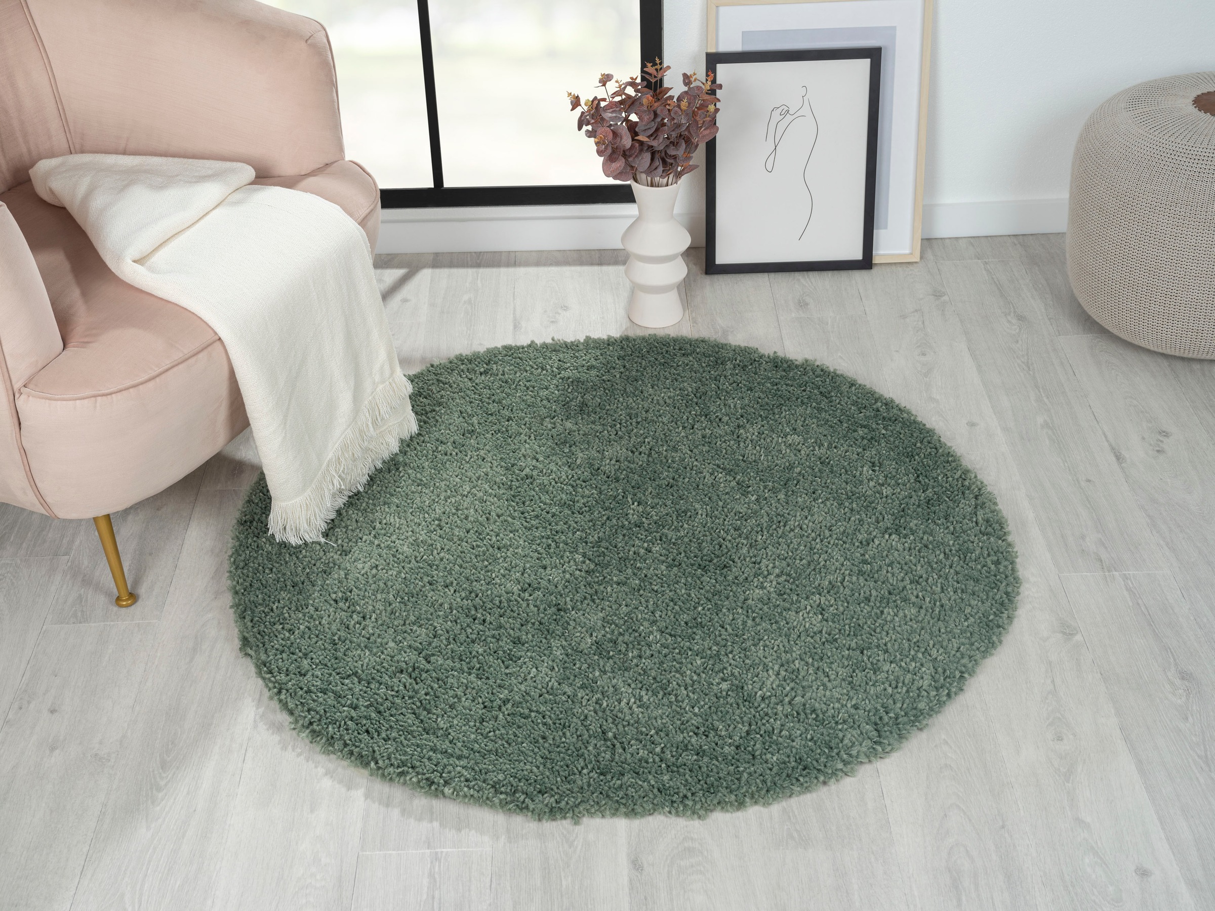 Myflair Möbel & Accessoires Hochflor-Teppich »My Shaggy«, rund, 37 mm Höhe, günstig online kaufen