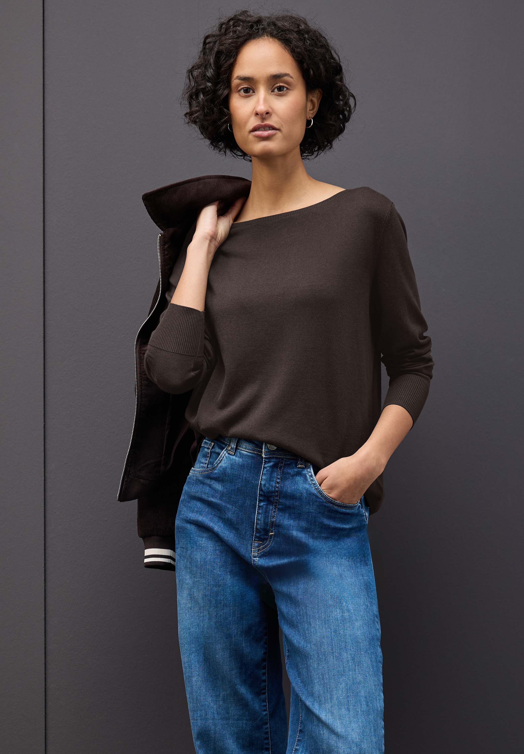 STREET ONE Strickpullover, mit U-Boot-Ausschnitt