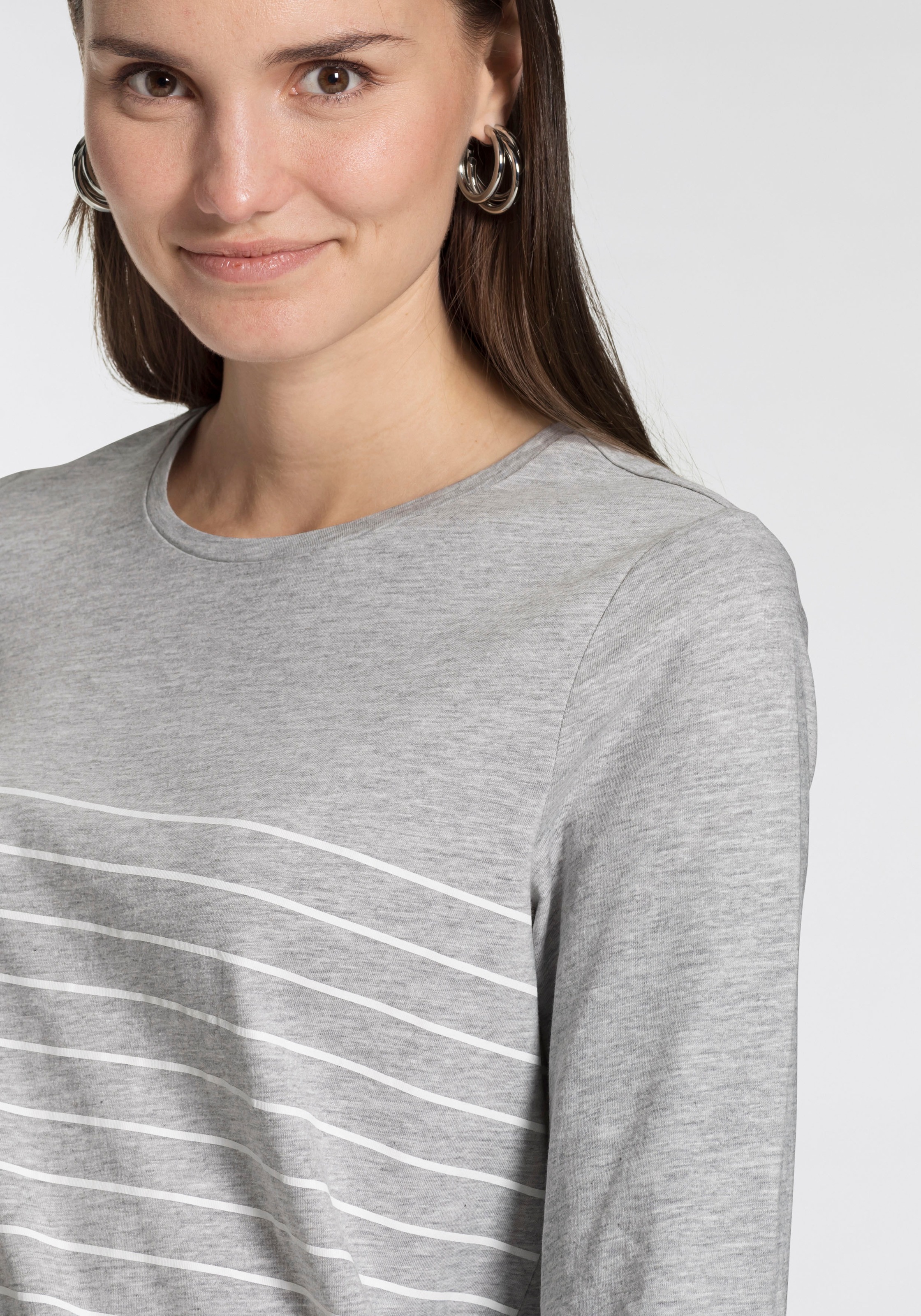 TOM TAILOR 3/4-Arm-Shirt, (Packung, 2 tlg., 2er-Pack), im Doppel - immer Ringel + uni