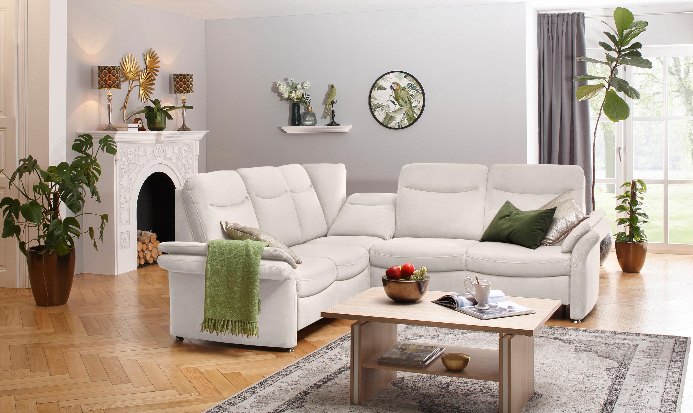 Home affaire Ecksofa »Tahoma L-Form«, mit Armlehnfunktion, wahlweise Bettfu günstig online kaufen