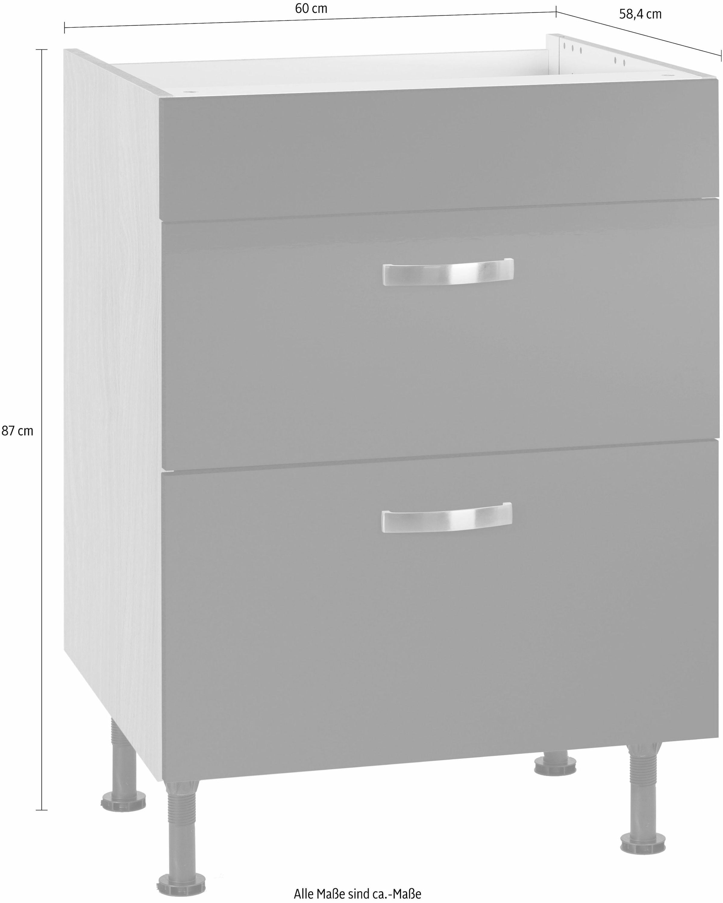 OPTIFIT Kochfeldumbauschrank »Cara«, Breite 60 cm, mit Vollauszügen und Soft-Close-Funktion