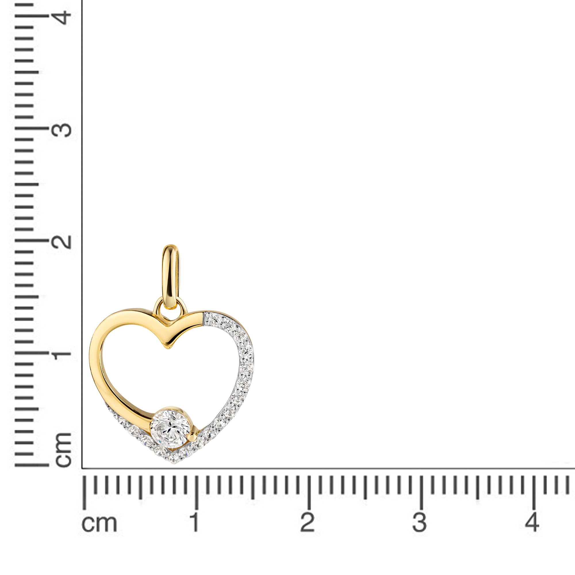 Firetti Kettenanhänger »Schmuck Geschenk Gold 333 Halsschmuck Anhänger Herz«  mit Zirkonia (synth.)