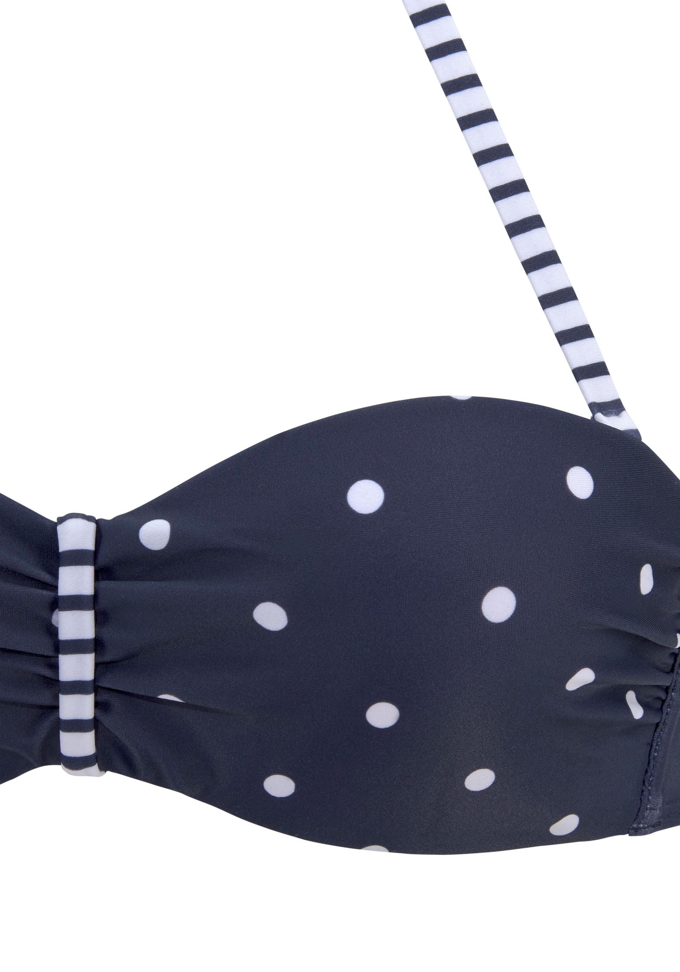 3. Bild von s.Oliver Bügel-Bandeau-Bikini-Top »Audrey«, mit Mustermix aus Punkten und Streifen