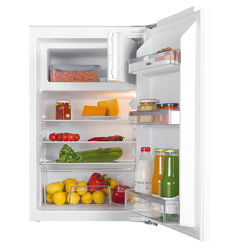 AMICA Einbaukühlgefrierkombination »EKS 16181/1« 87, 1 cm hoch 54 cm breit Silberne Applikationen im Innenraum Inverter Kompressor