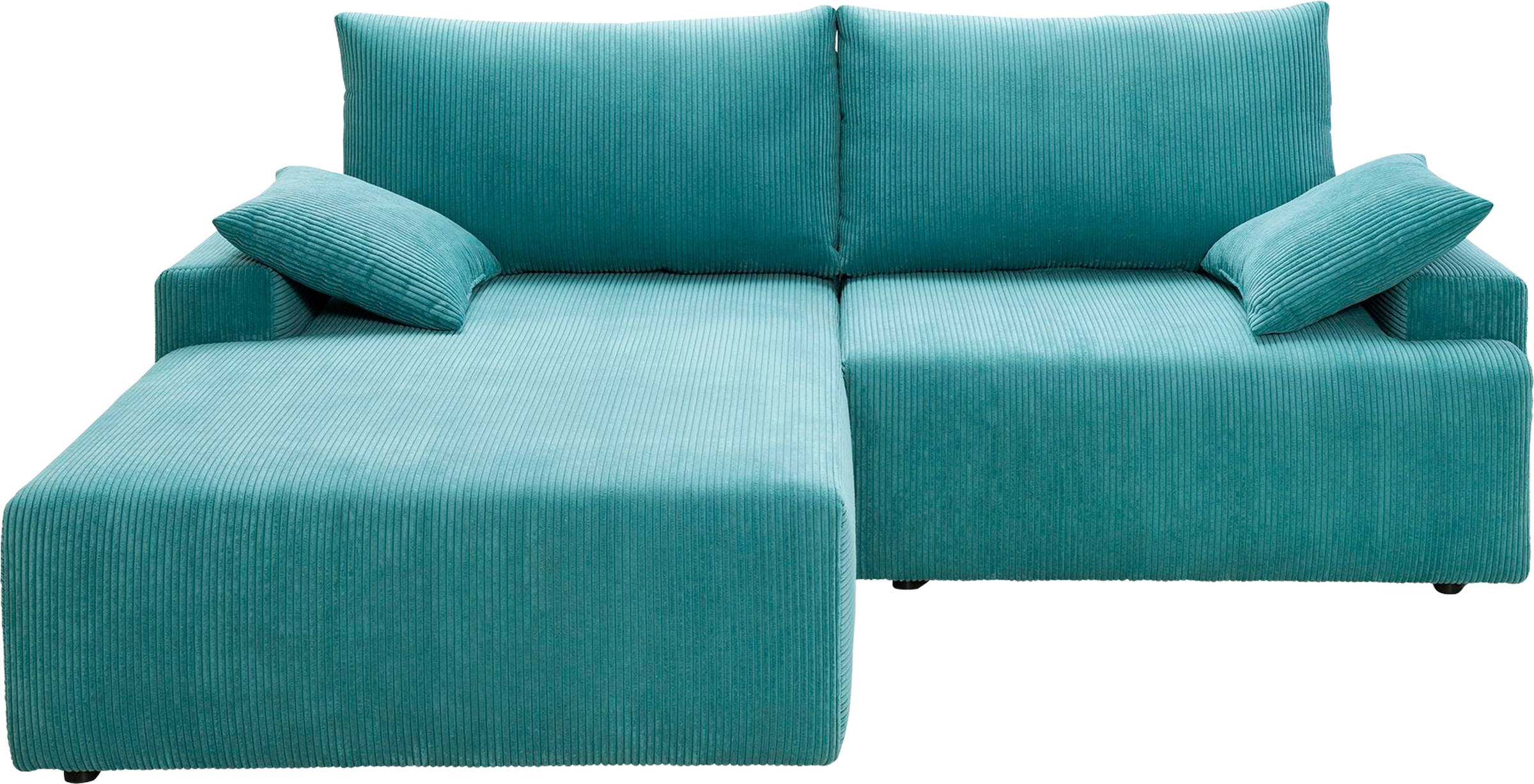 exxpo - sofa fashion Ecksofa »Orinoko, aktuelles Design und hoher Sitzkomfort, L-Form«, inkl. Bettfunktion und Bettkasten, schöne Farben im angesagten Cord