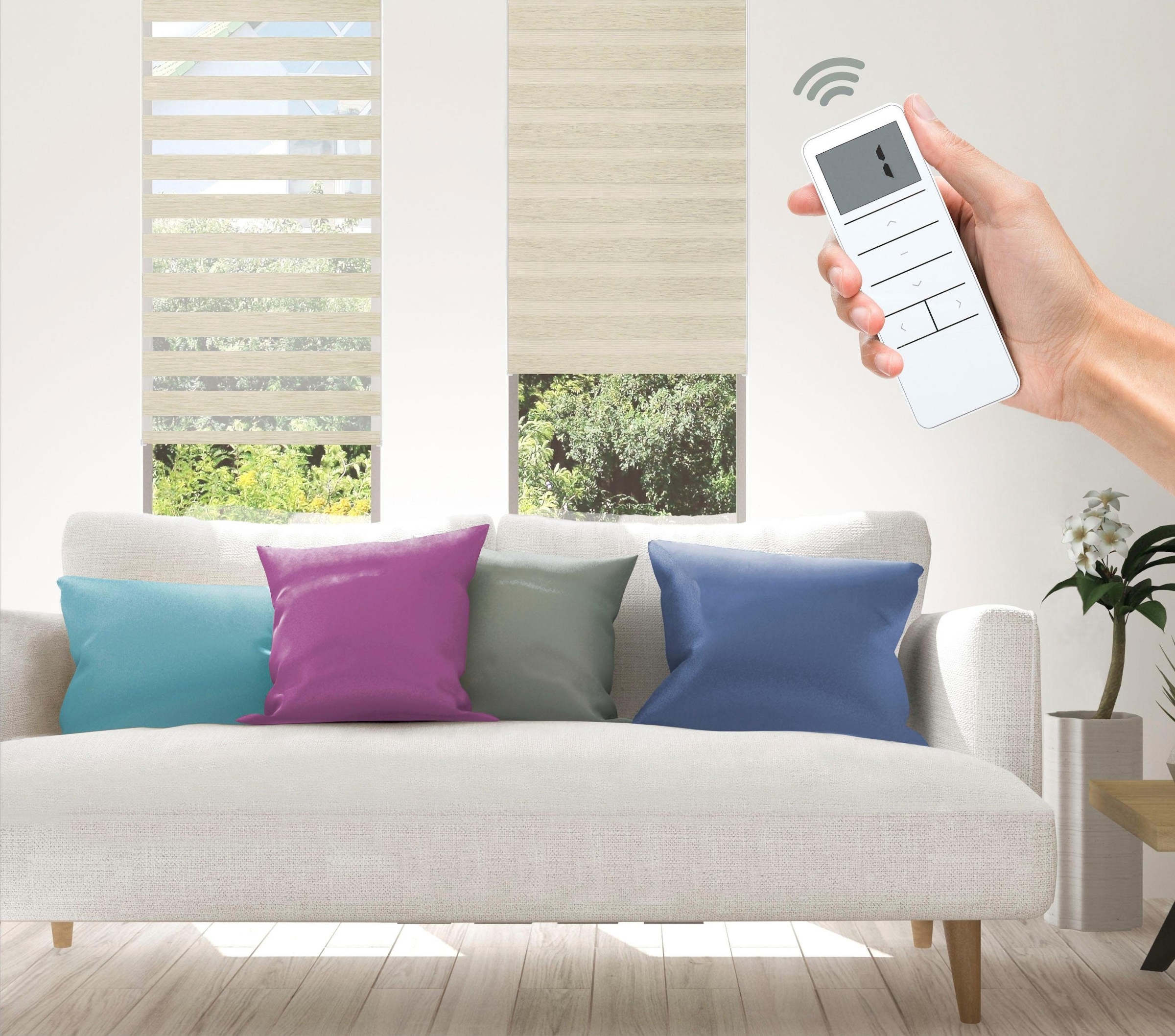 Good Life Elektrisches Rollo »Wood - SMART HOME«, Lichtschutz, ohne Bohren, günstig online kaufen