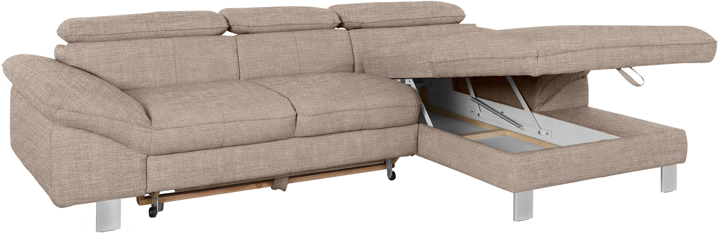 COTTA Ecksofa Driver, mit Kopfteilverstellung, wahlweise mit Bettfunktion