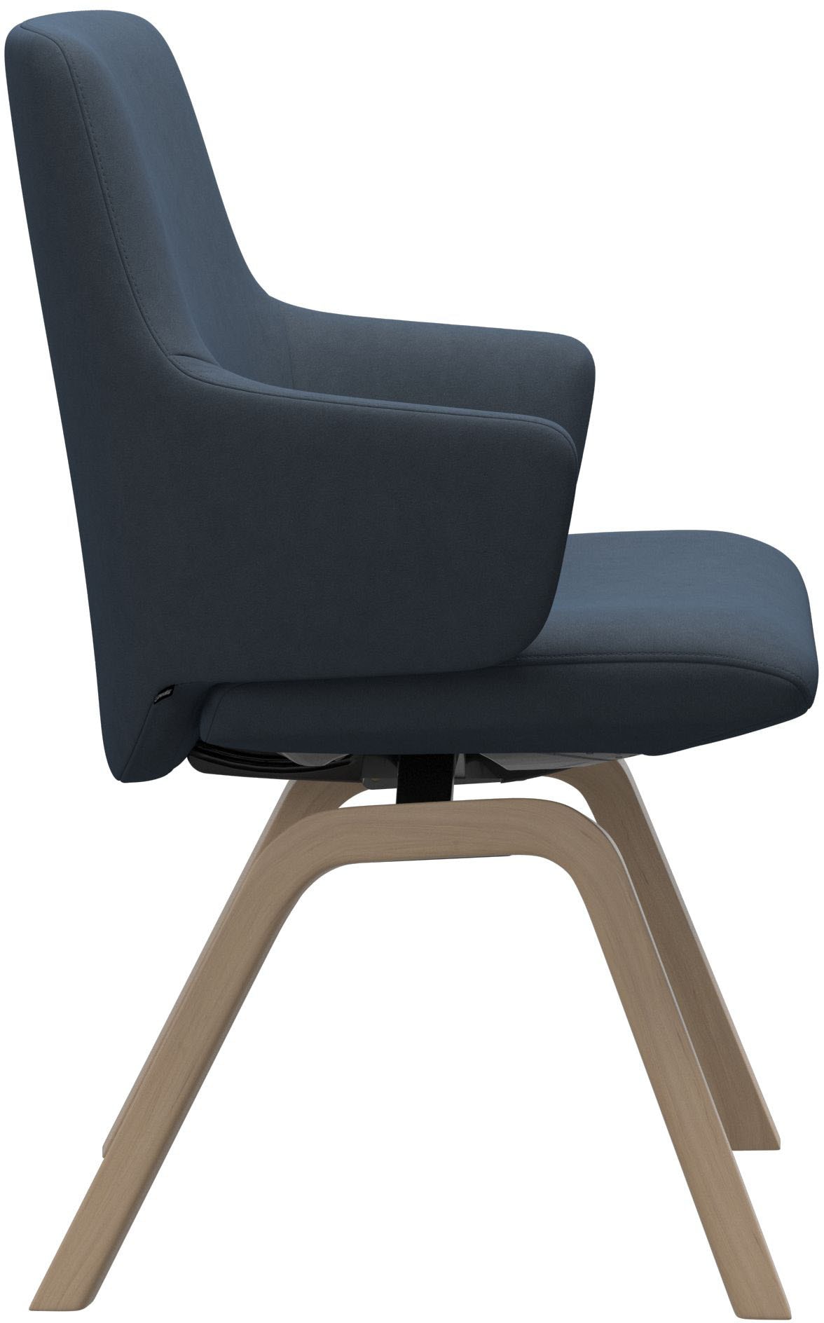 Stressless® Polsterstuhl »Laurel« () Microfaser DINAMICA Low Back mit Armlehne, Größe L, mit schräggestellten Beinen in Schwarz