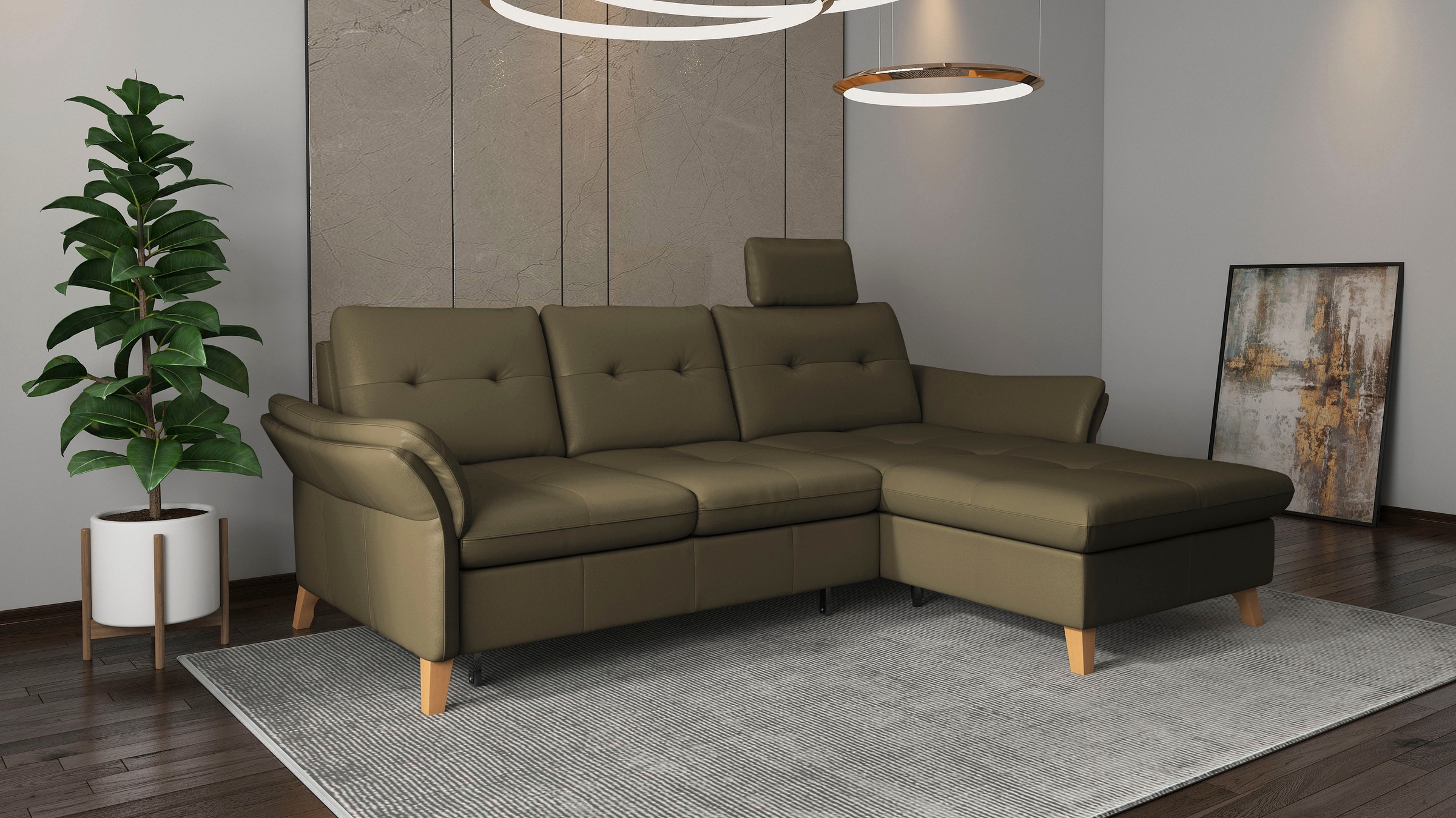 sit&more Ecksofa »Göteborg«, Sitztiefenverstellung und Federkern, wahlweise günstig online kaufen