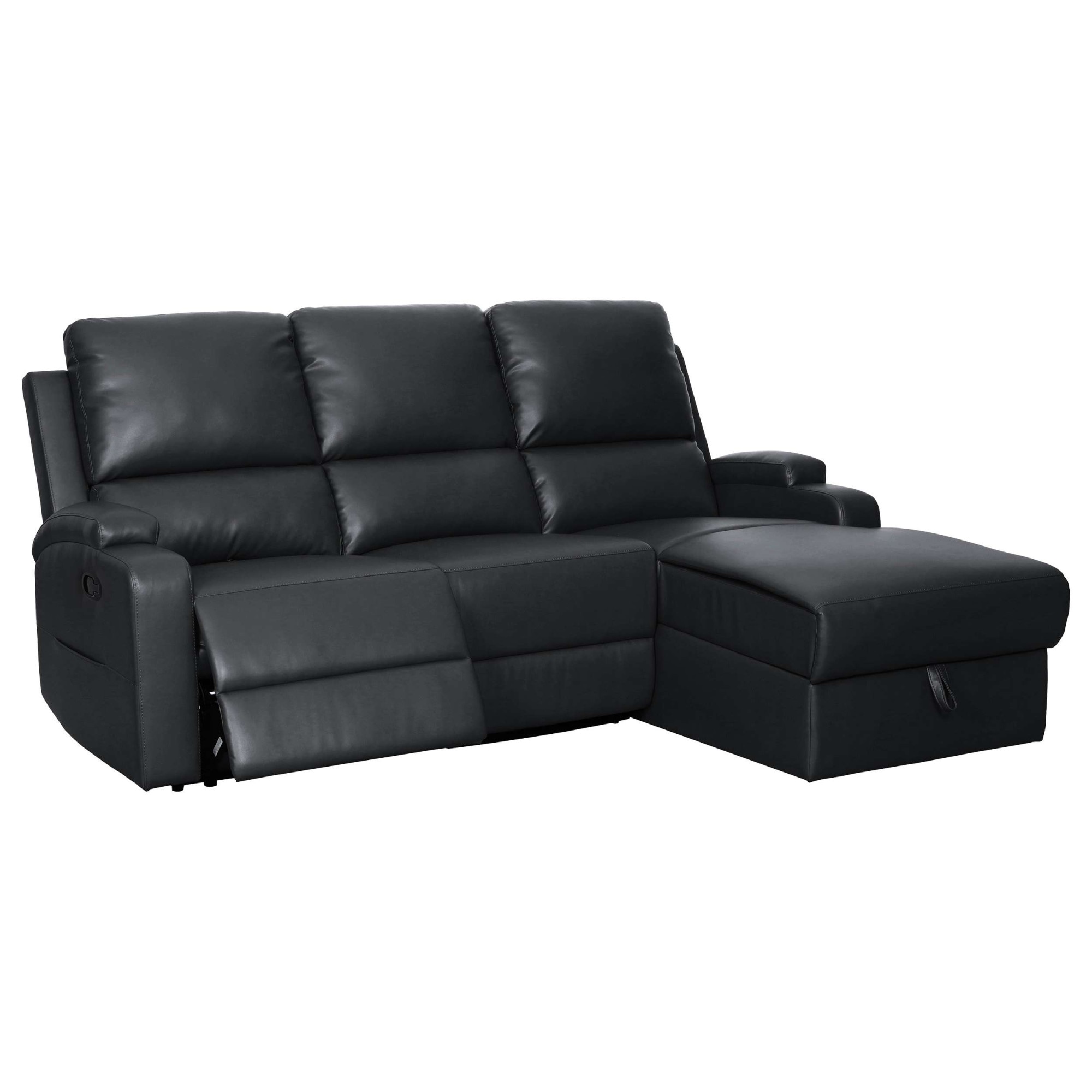 OTTO home Ecksofa »NAPORI Kunstleder, Multimediasofa, L-Form« man. oder elektr. Relaxfuntion, USB-A bei elektr. Variante, Staukasten