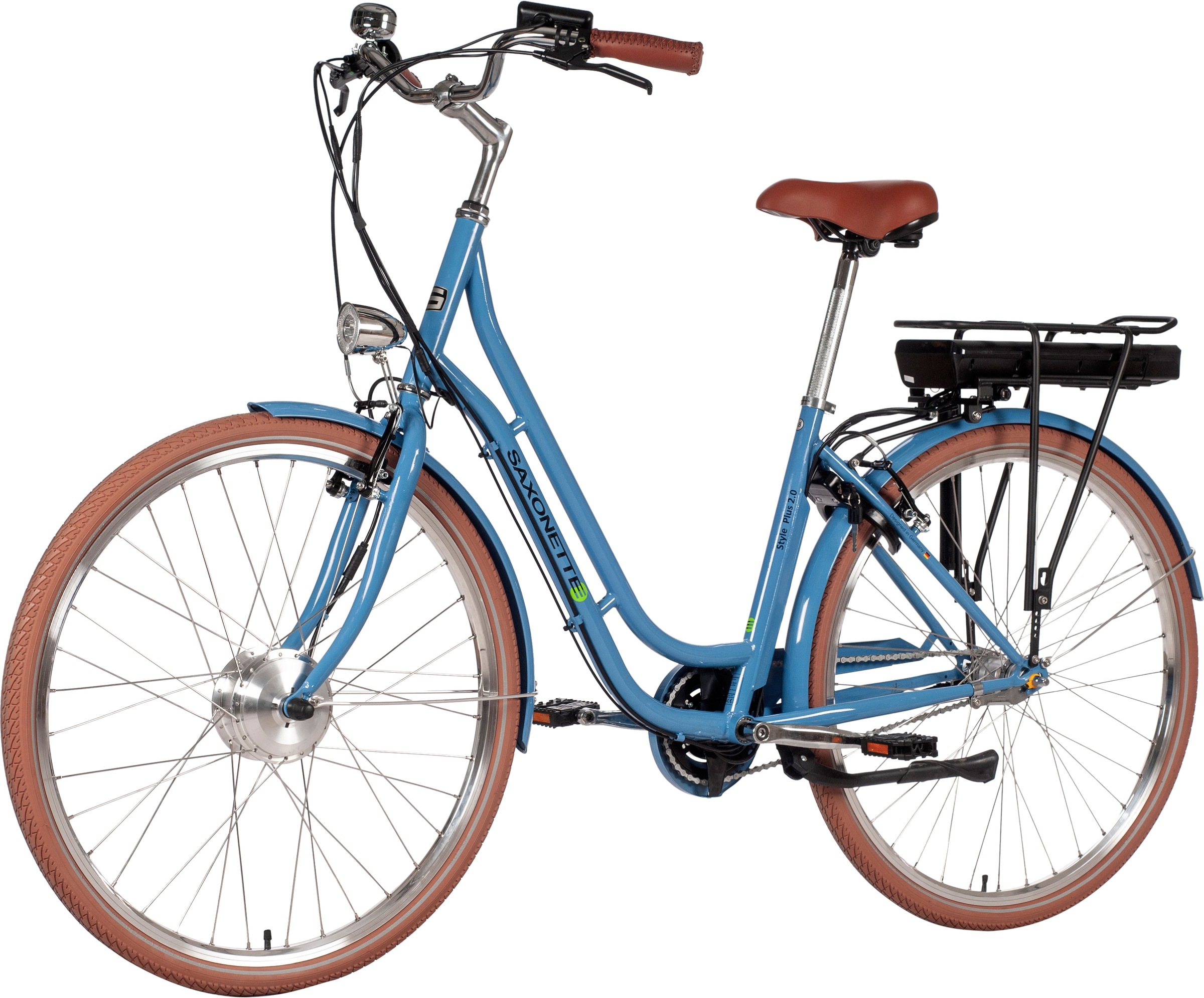 SAXONETTE E-Bike »Style Plus 2.0«, 3 Gang, Frontmotor 250 W, (mit Akku-Ladegerät), Pedelec, Elektrofahrrad für Damen u. Herren