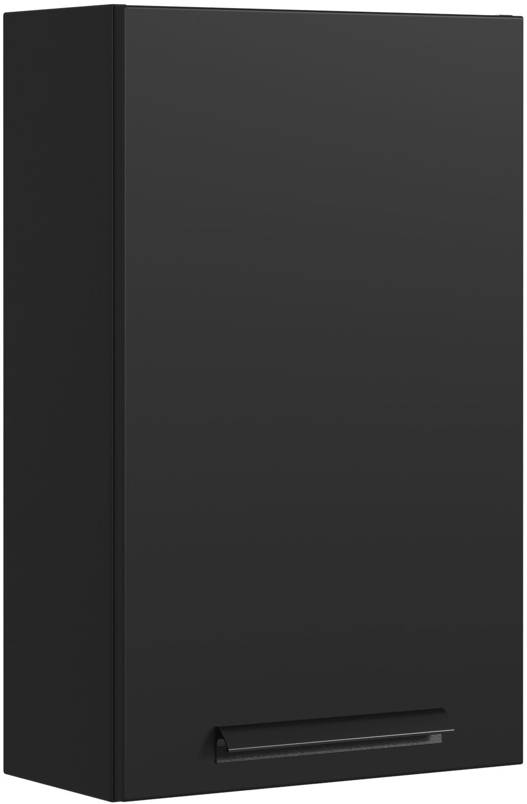 welltime Hängeschrank »SALVADA, Hängeschrank 40 cm, gedämpfte Scharniere« Schwarz, Front und Korpus aus hochwertigen MDF, Anti-Finger-Print