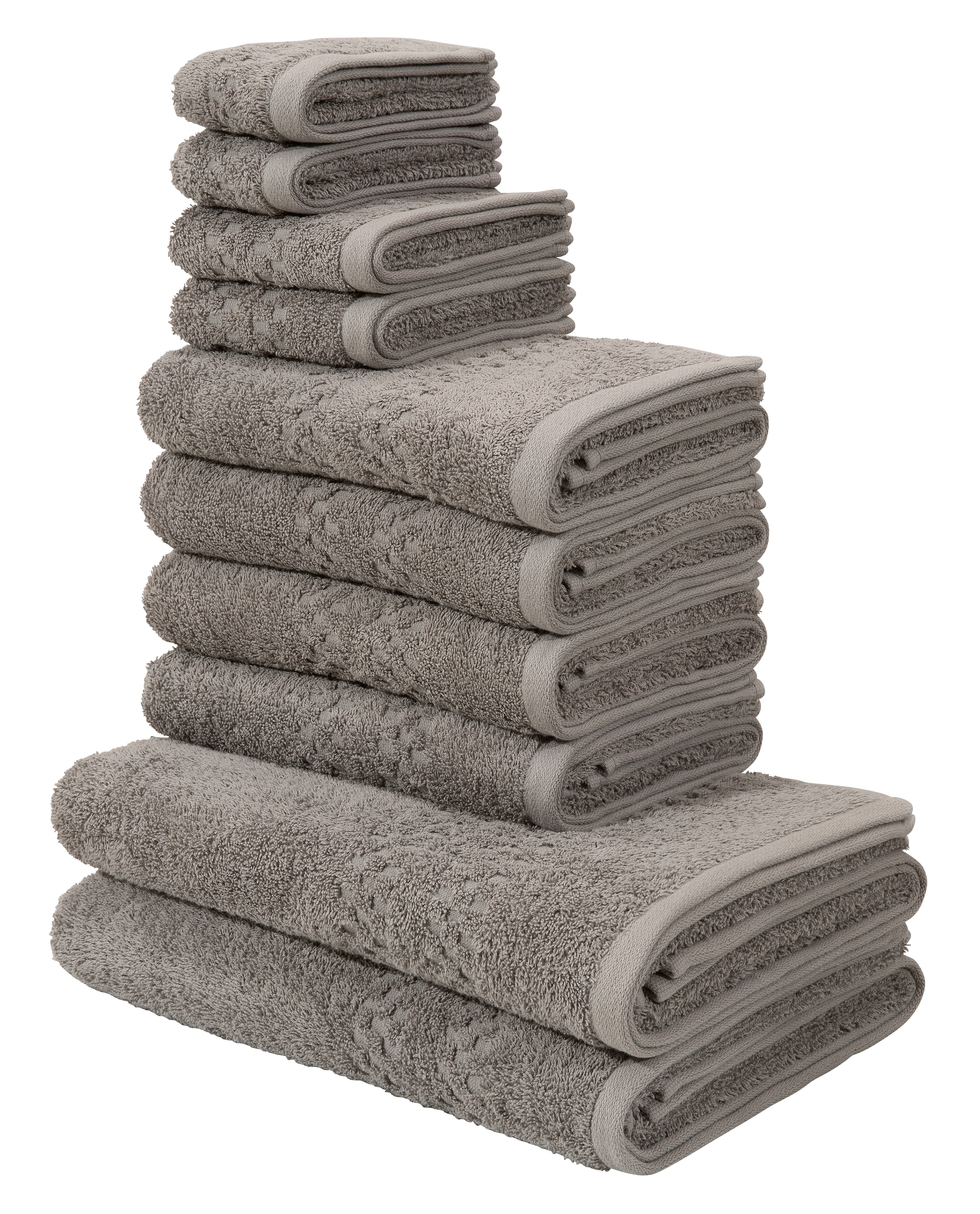 MY HOME Handtuch Set »Regona, als 10 tlg Set und Serie, Premium Handtücher, 500 gr/m²« Set 10 Stk. Frottier Duschtücher, Handtücher, Gästetücher,...