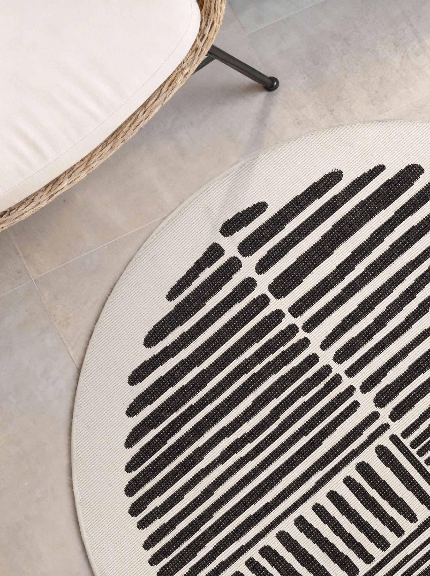 Ted Baker Teppich »Bounds« rund 8 mm Höhe Designteppich, Wetterfest, Pflegeleicht, Modern, Wohnzimmer, Terrasse