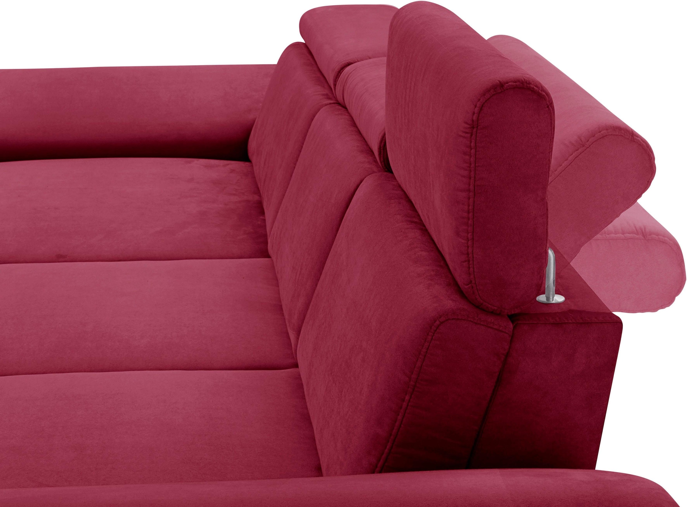 sit&more Ecksofa »Scorpio L-Form«, inklusive Sitztiefenverstellung, wahlweise mit Kopfverstellung