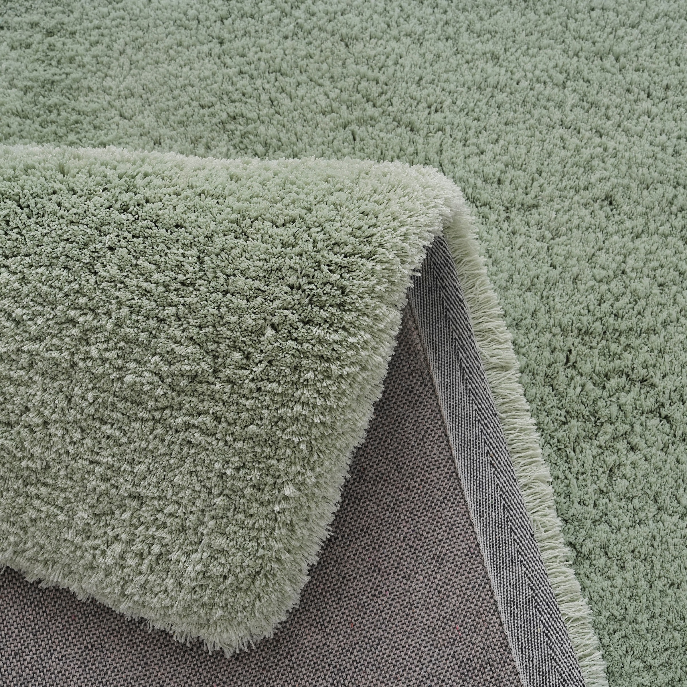 my home Hochflor-Bettumrandung »Microfaser Teppich Magong, besonders weich, sehr feiner Flor«, (3 tlg.), uni, einfarbiger Bettvorleger, Läufer-Set, Schlafzimmer, Kinderzimmer