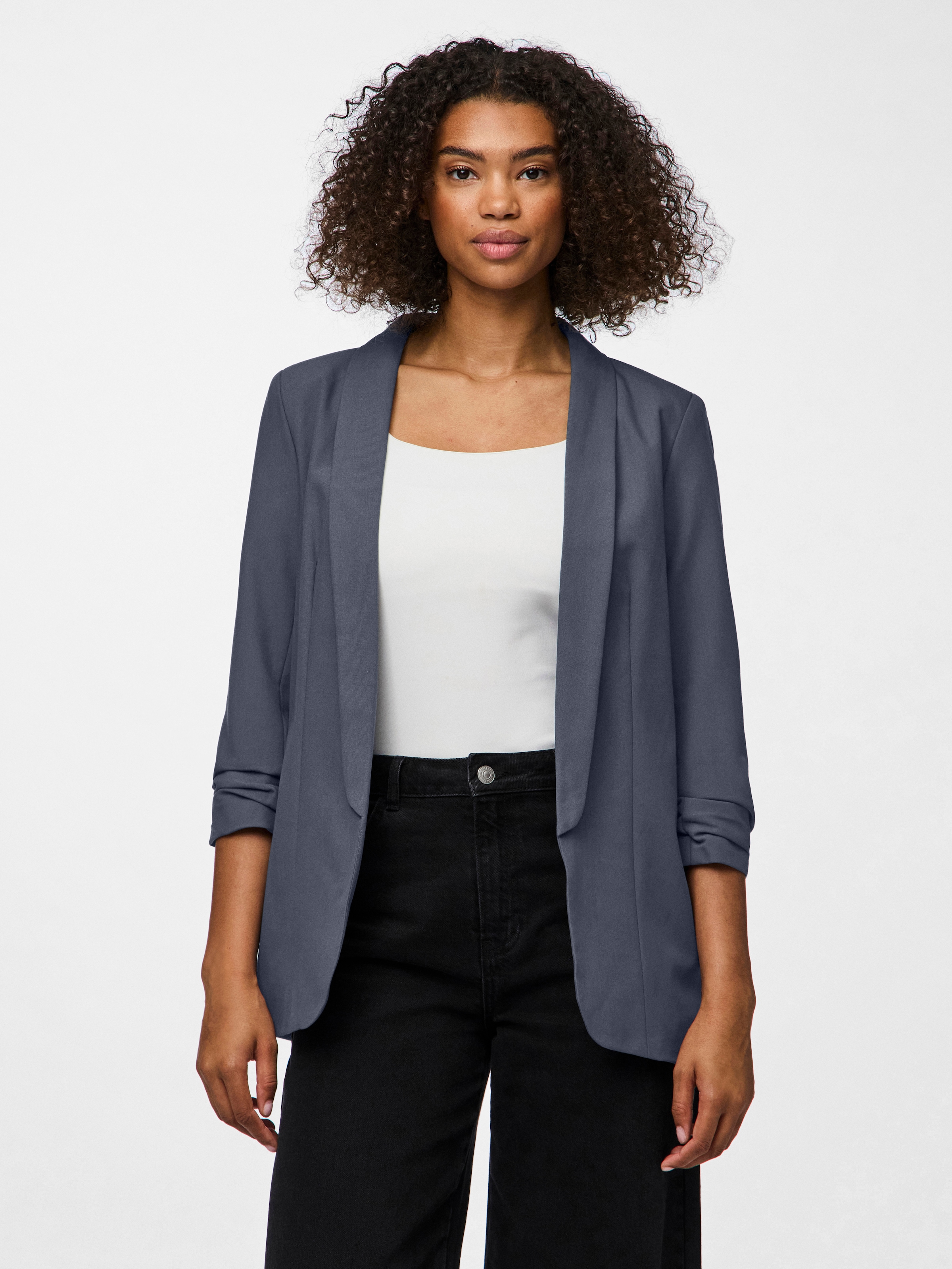 pieces Blusenblazer »PCBOSELLA 3/4 BLAZER NOOS« Materialmix, regular fit