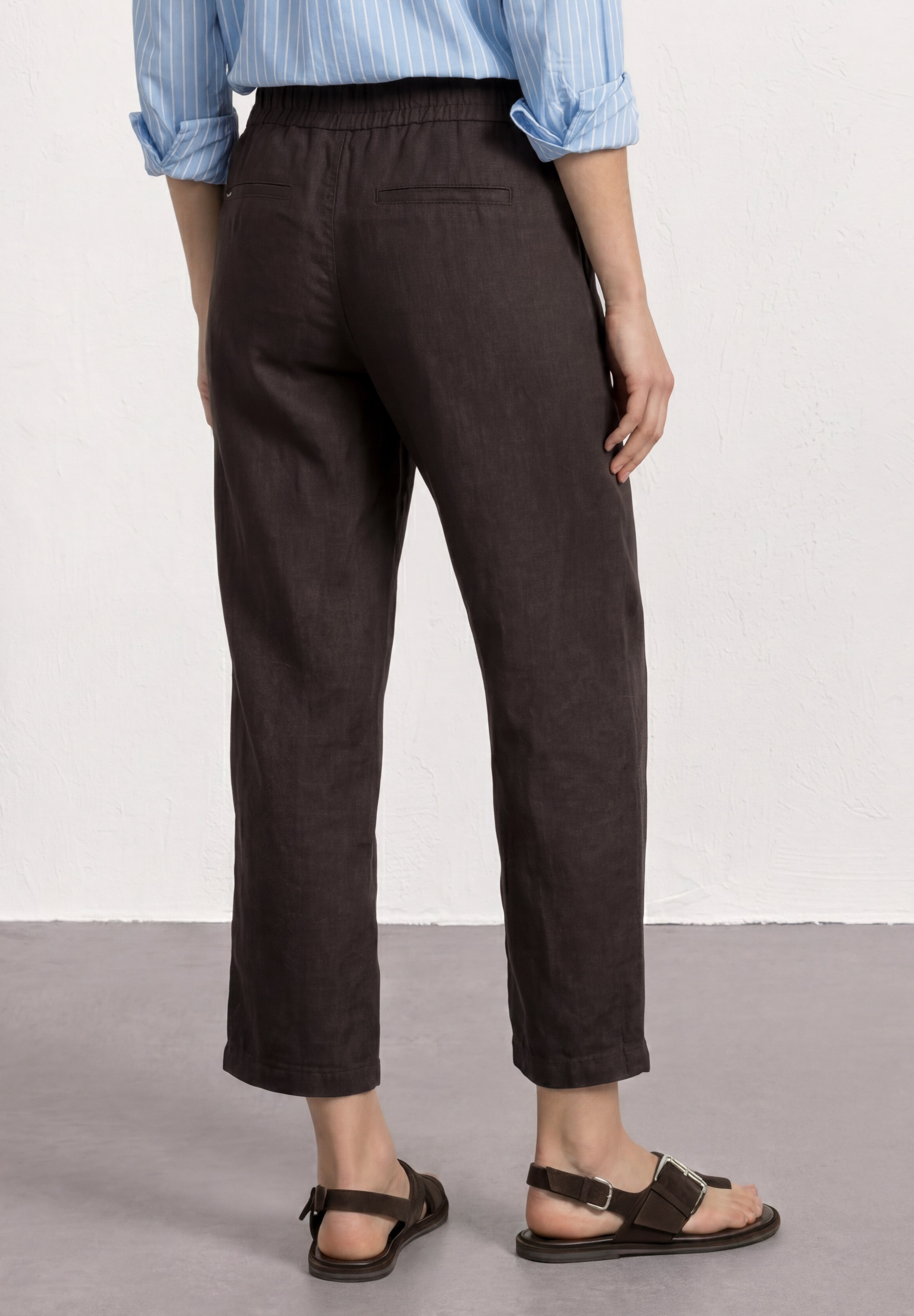 STREET ONE Stoffhose »Style Emee«  Leinenhose mit Schnallendetail