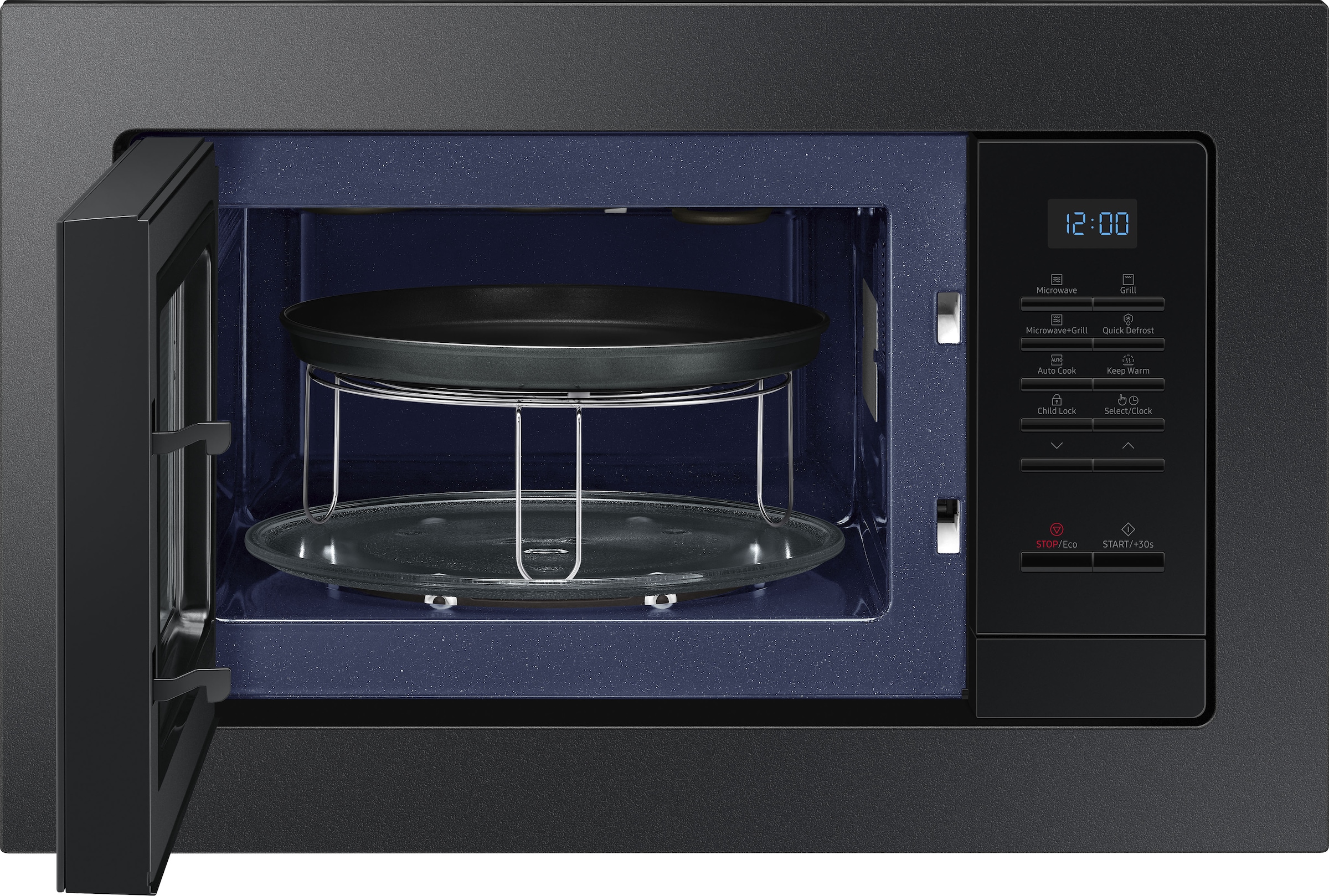 Samsung Mikrowelle »MG20A7013CB/EG«, Mikrowelle-Grill, Garen, Backen & Grillen mit pflegeleichten Keramik-Emaille Innenraum