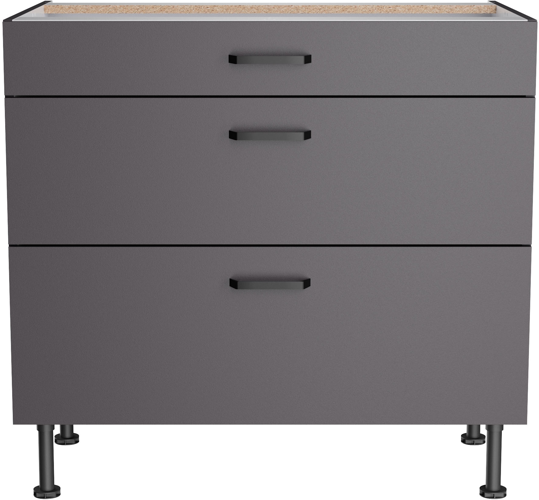 KOCHSTATION Unterschrank »KS-Paula« 90 cm breit, 87 cm hoch, mit 1 Schubkasten, 2 Auszüge