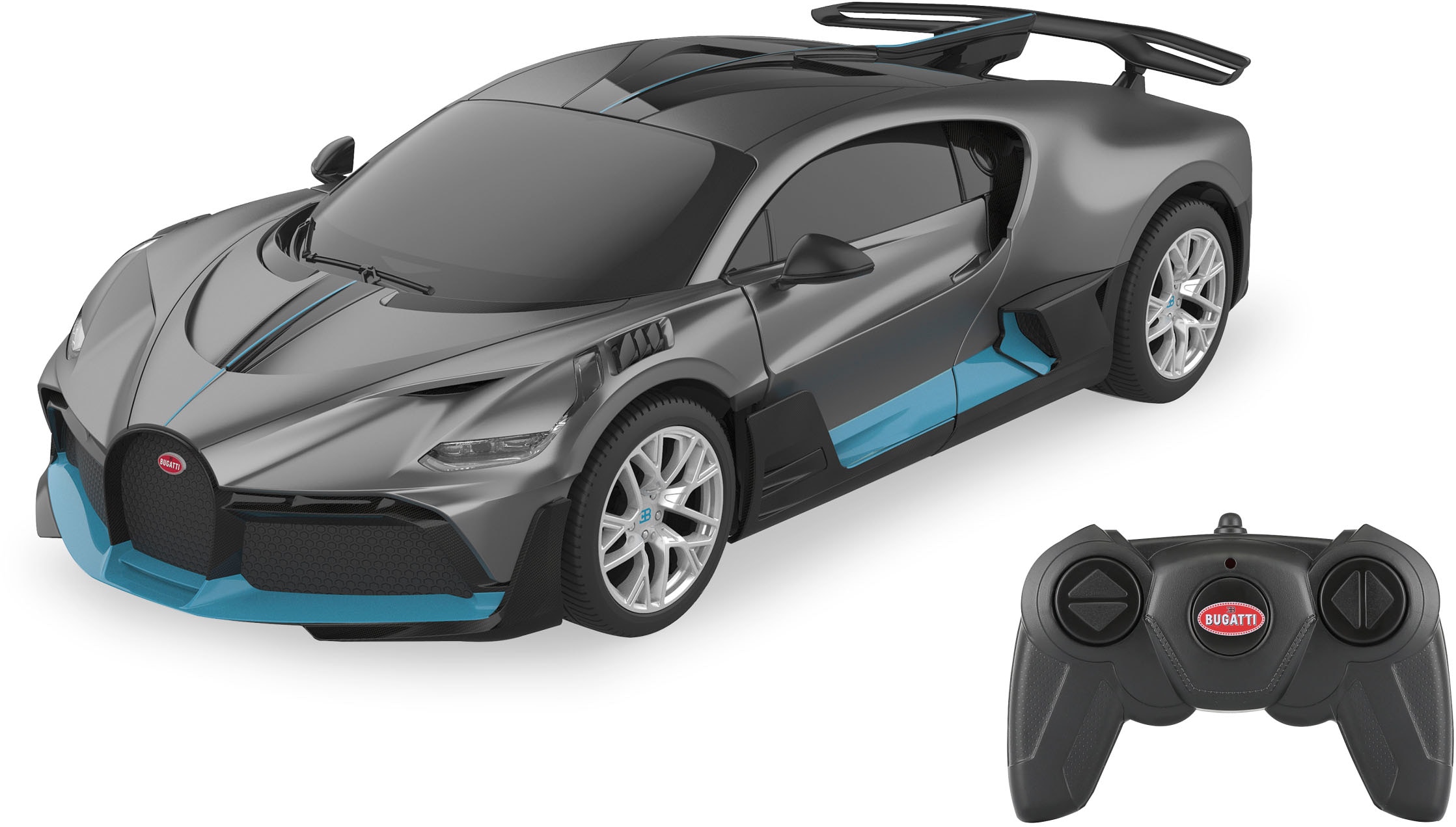 Jamara RC-Auto »Bugatti DIVO 1:24, grau, 2,4GHz«, offiziell lizenziert