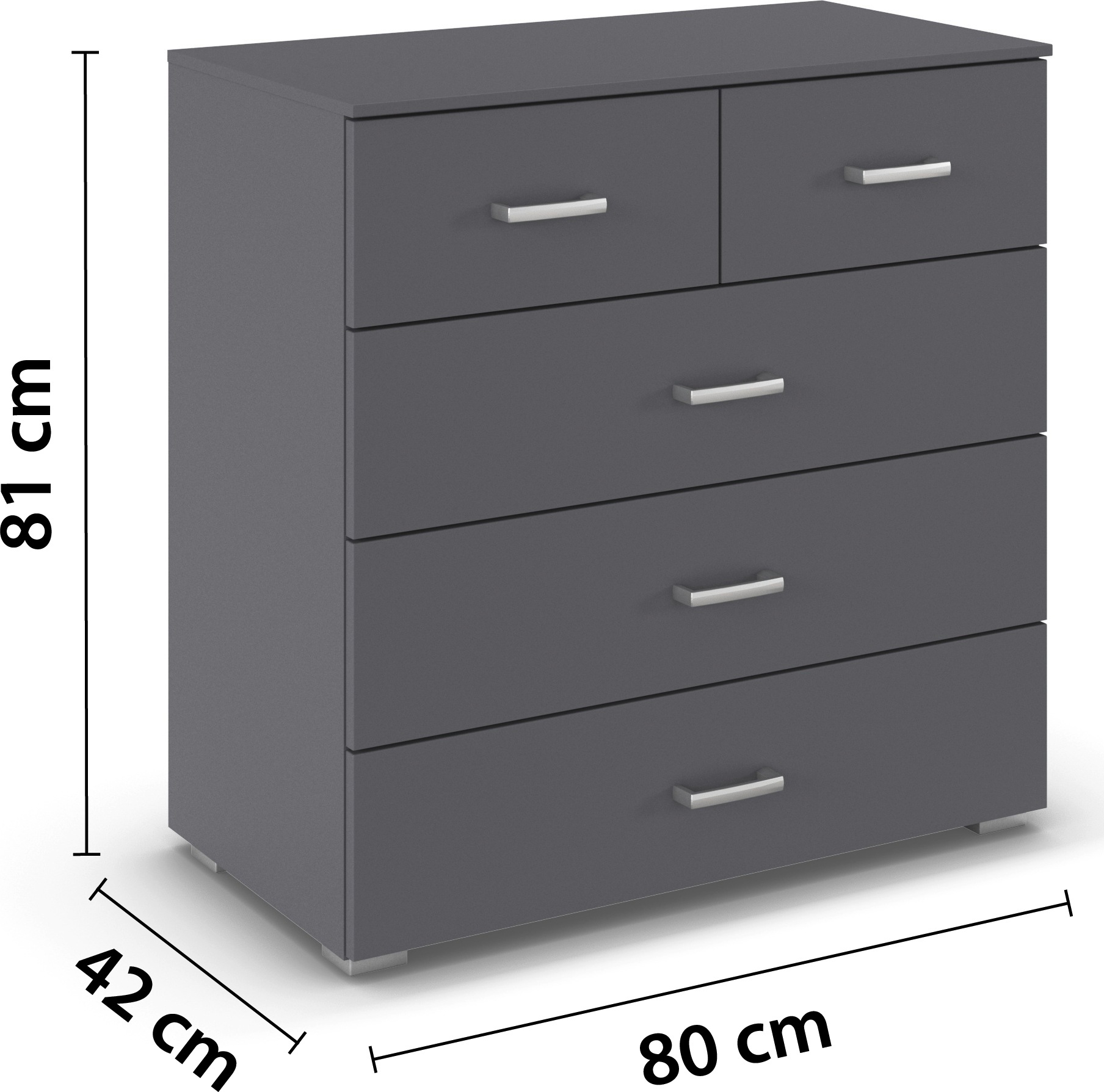 rauch Kommode »Gamma« Breite 80 cm / Höhe 81 cm, verschiedene Griffvarianten/-Farben, 