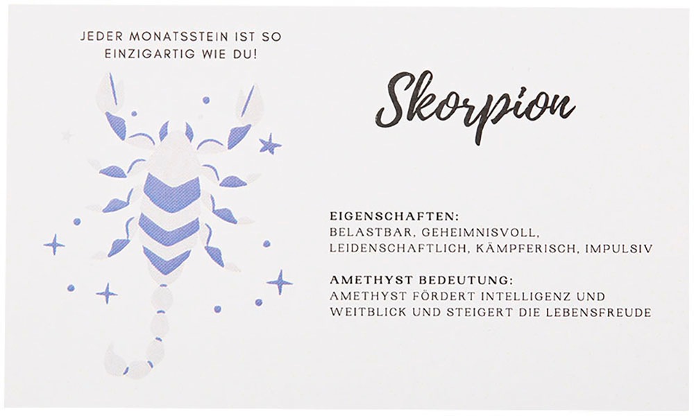 Firetti Kette mit Anhänger »Schmuck Geschenk Halsschmuck Anker/Halskette Sternzeichen Geburtsstein«, Made in Germany - mit Edelstein