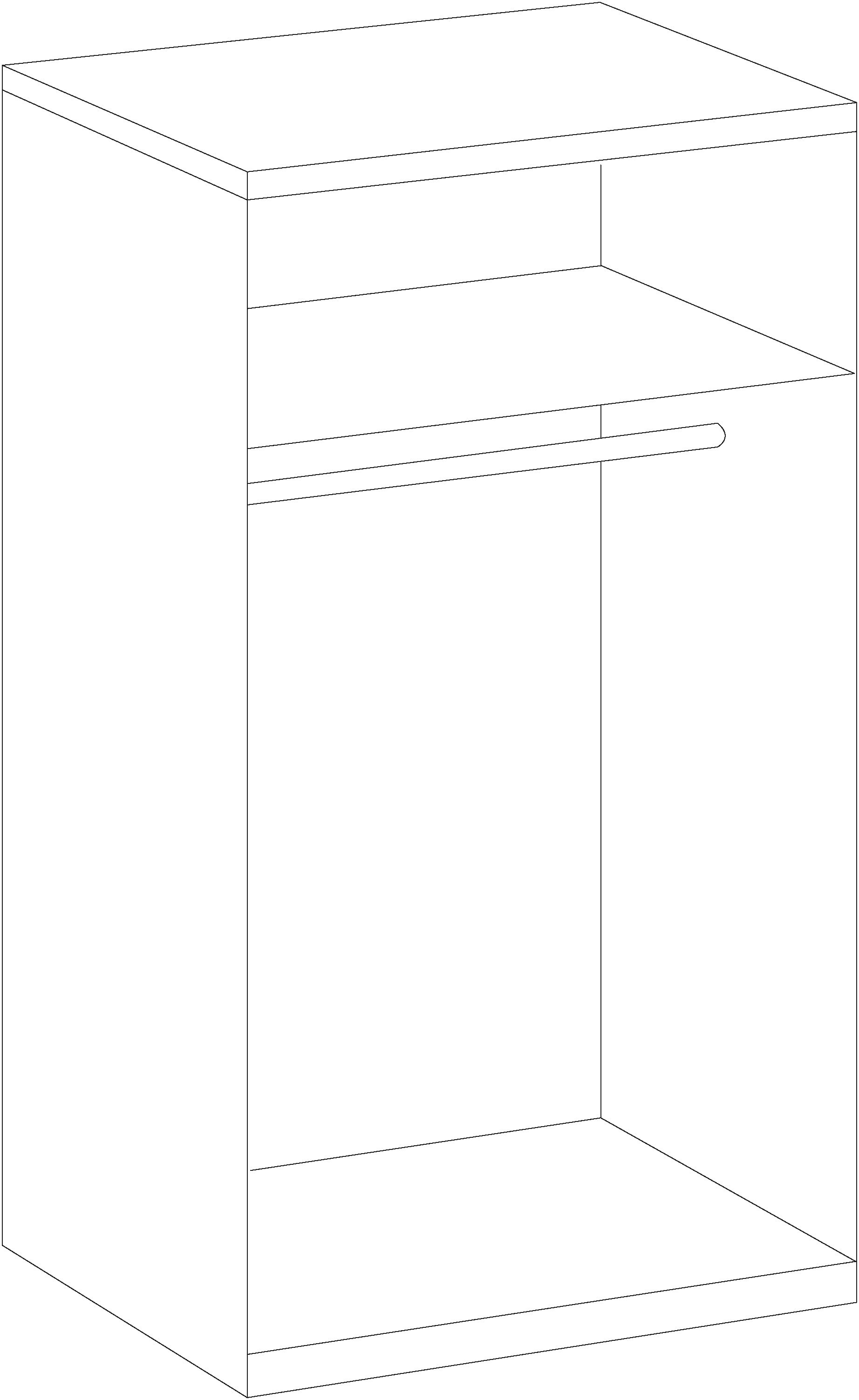Wimex Kleiderschrank »New York«, in vielen Breiten, 208 oder 236cm hoch