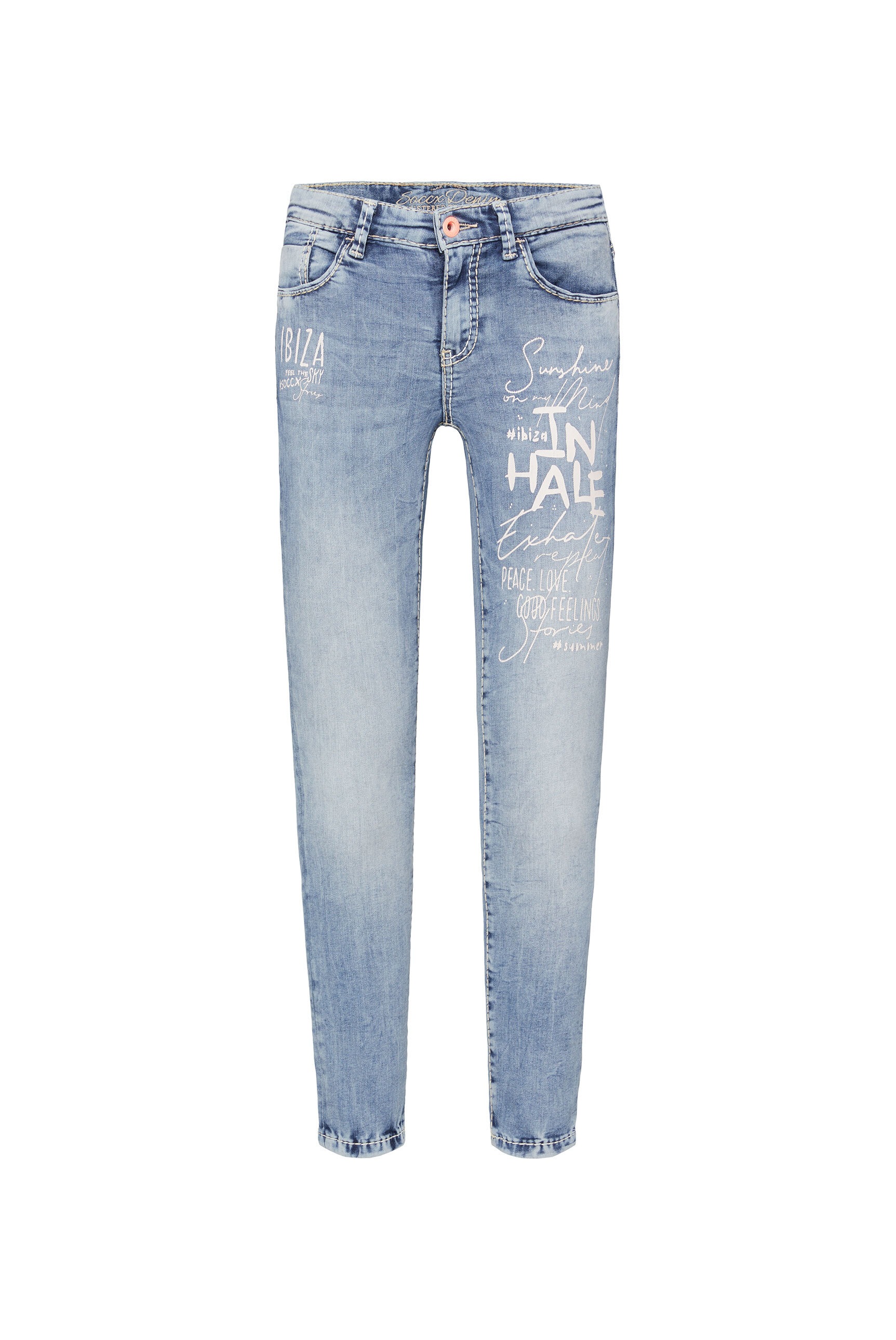 SOCCX Slim-fit-Jeans, mit verkürztem Bein