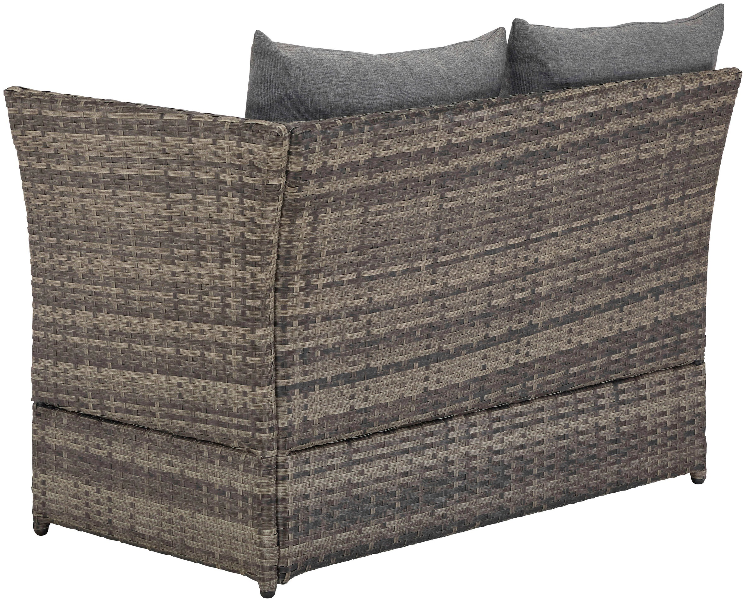 KONIFERA Gartenlounge-Set »Marseille«, (8 tlg.), Sofa, Tisch 57x57 cm, Hocker, Polyrattan
