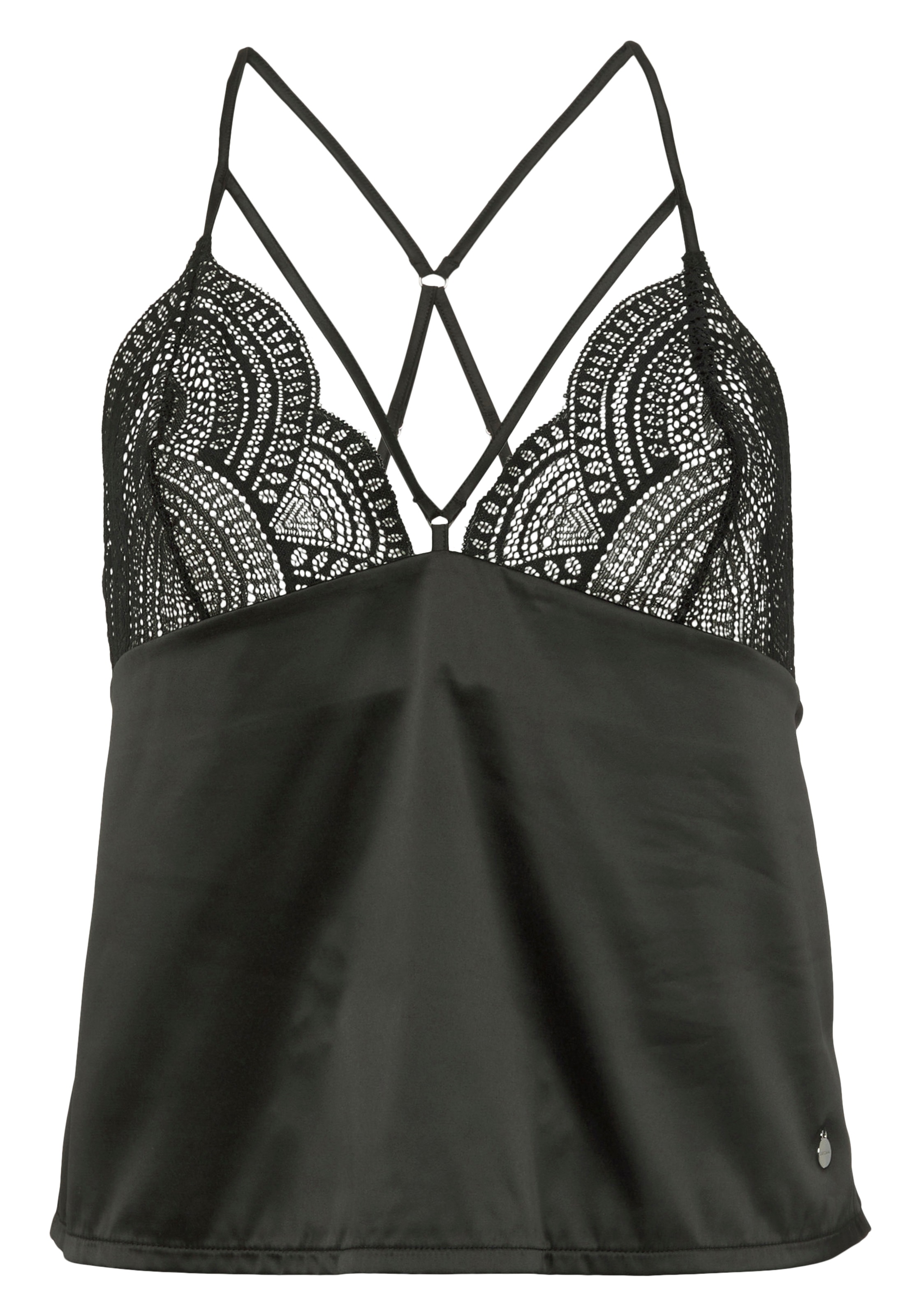 Vivance Dreams Pyjama, (2 tlg.), mit Spitzeneinsätzen