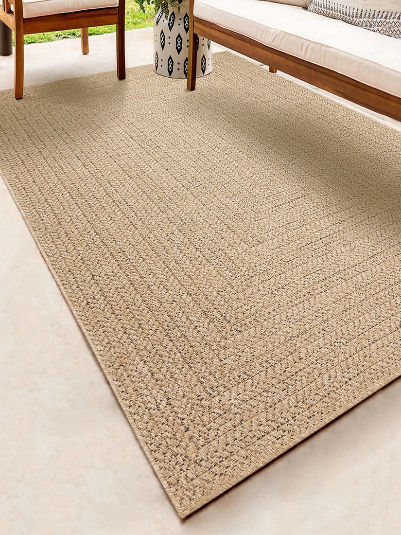 the carpet Teppich »Kansas«, rechteckig, 1 mm Höhe, moderner robuster In und Outdoor Teppich Jute Look