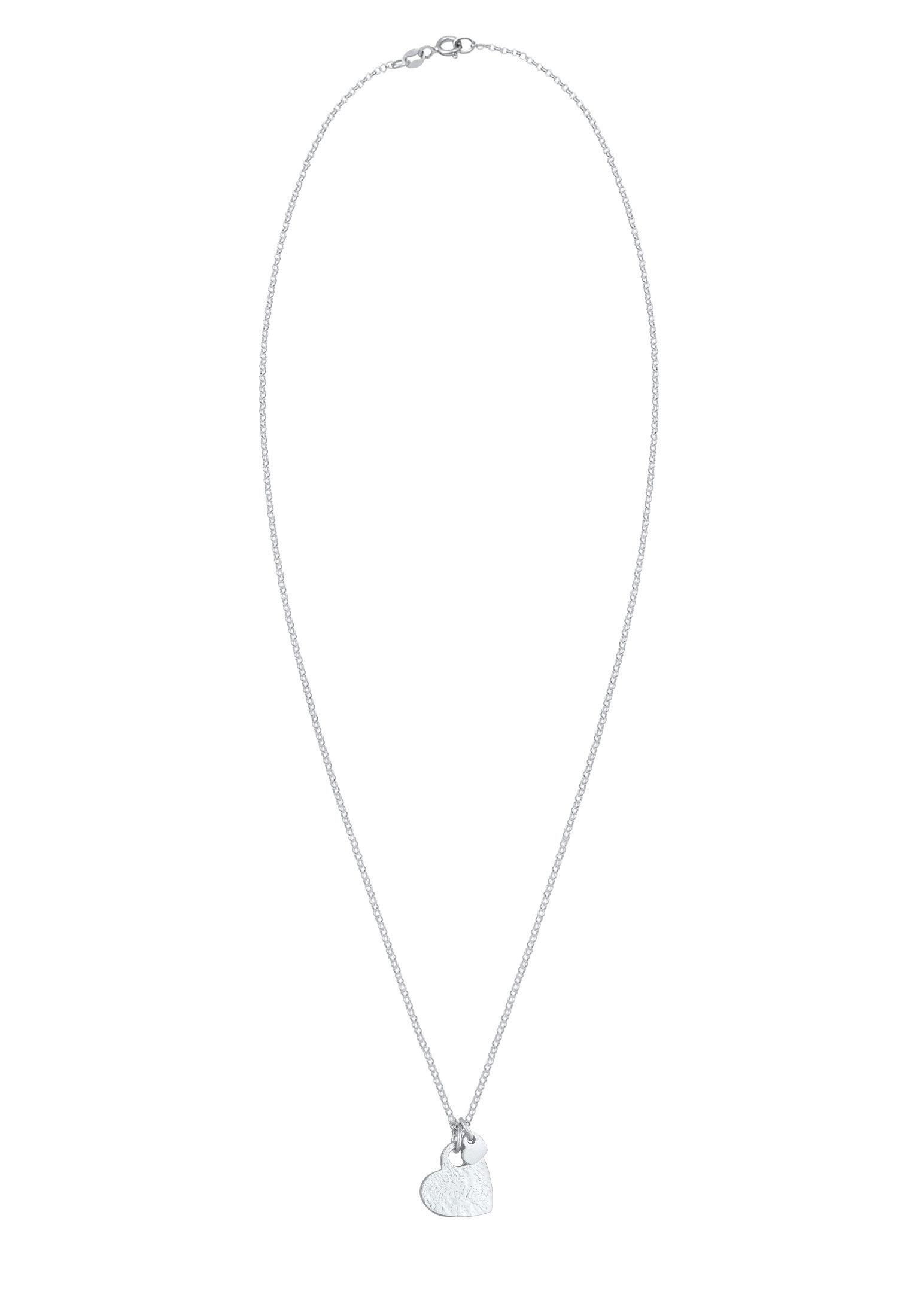 Elli Kette mit Anhänger »Herzen Love Liebe Organic Look 925 Silber«
