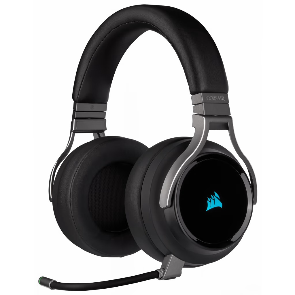 Corsair Gaming-Headset »Virtuoso RGB WRLS Carbon T-Shirt Bundle«, Wireless, Mikrofon abnehmbar