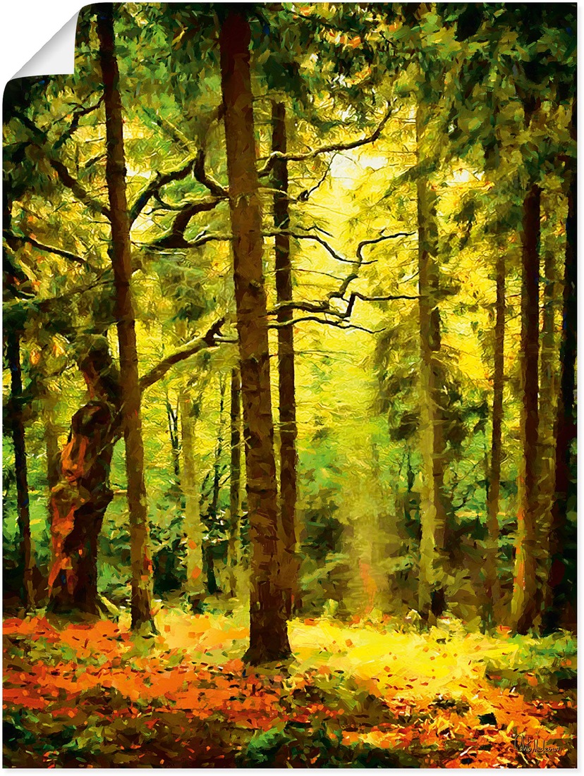 »Wald«, St.), (1 Wald, Poster Artland Wandbild als in Größen oder versch. Raten bestellen auf Leinwandbild, Alubild, Wandaufkleber