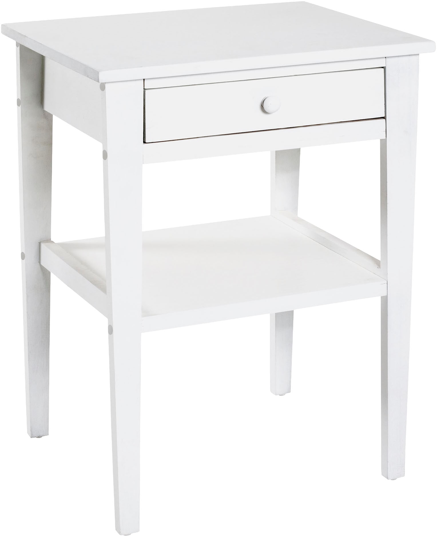 HAKU Beistelltisch »Nachtkonsole, Sofatisch, Wohnzimmertisch« 1 Stk. tlg. rechteckig - aus MDF Weiß B/T/H 46/35/60 cm