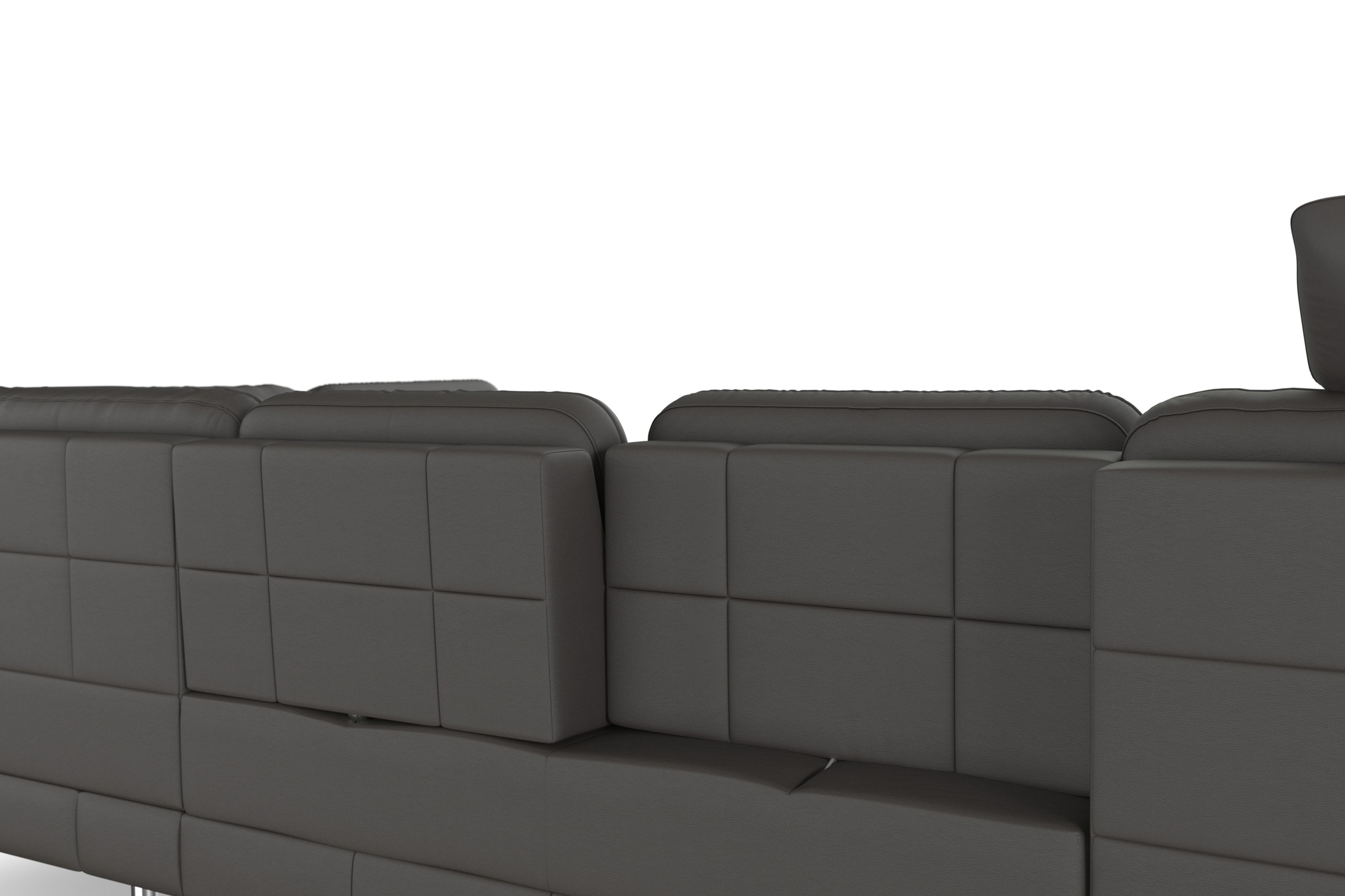 sit&more Wohnlandschaft »Bendigo U-Form«, inklusive Sitztiefenverstellung, Bodenfreiheit 15 cm, in 2 Fußfarben