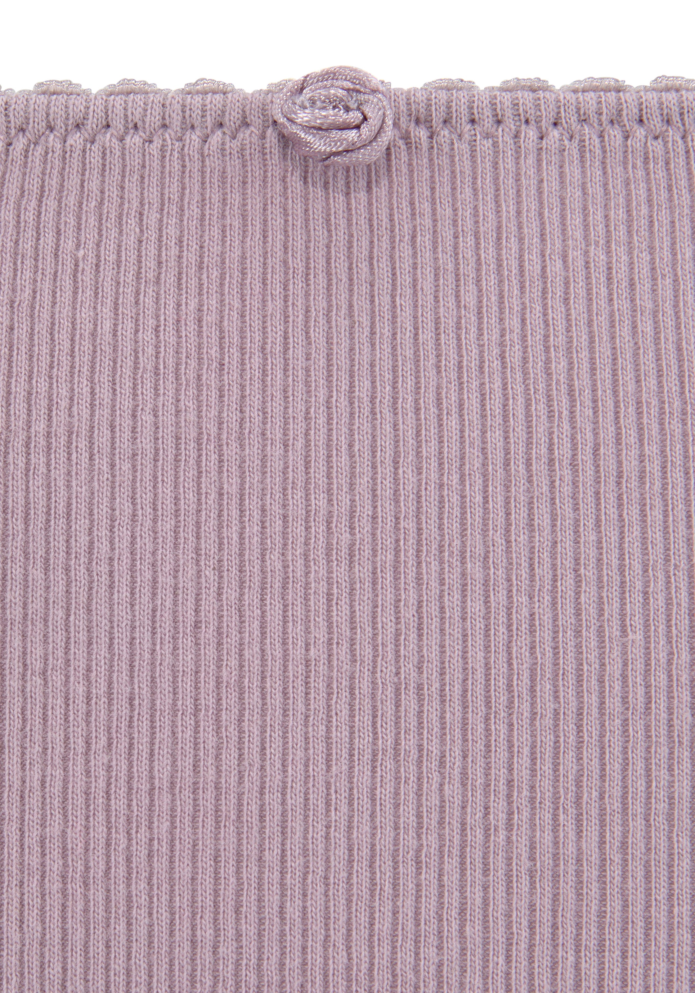 Vivance Panty, (3er-Pack), aus weicher und elastischer Rippware, mit zartem Röschen vorn