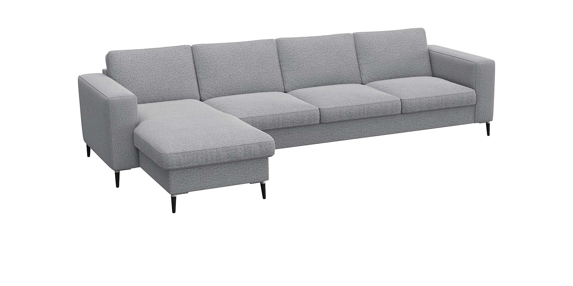 FLEXLUX Ecksofa »Fiore, L-Form«, breite Armlehnen, Kaltschaum, Füße Alu+sch günstig online kaufen
