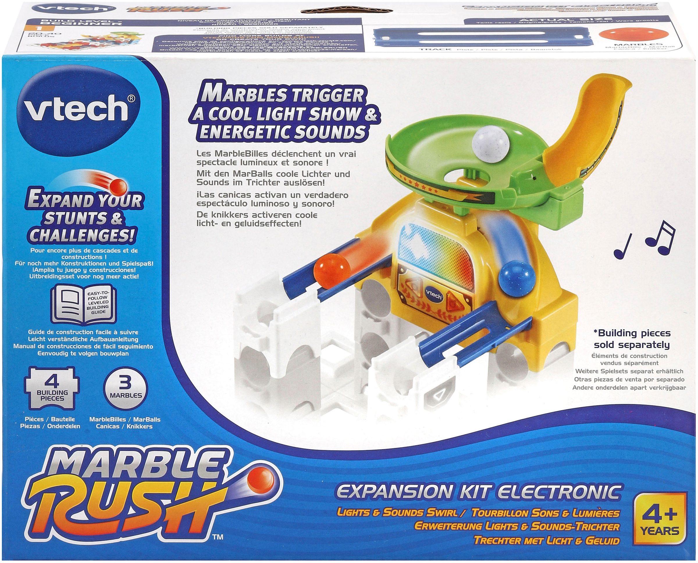 Vtech® Kugelbahn »Marble Rush - Kugelbahn-Set Trichter«, mit Licht und Sound