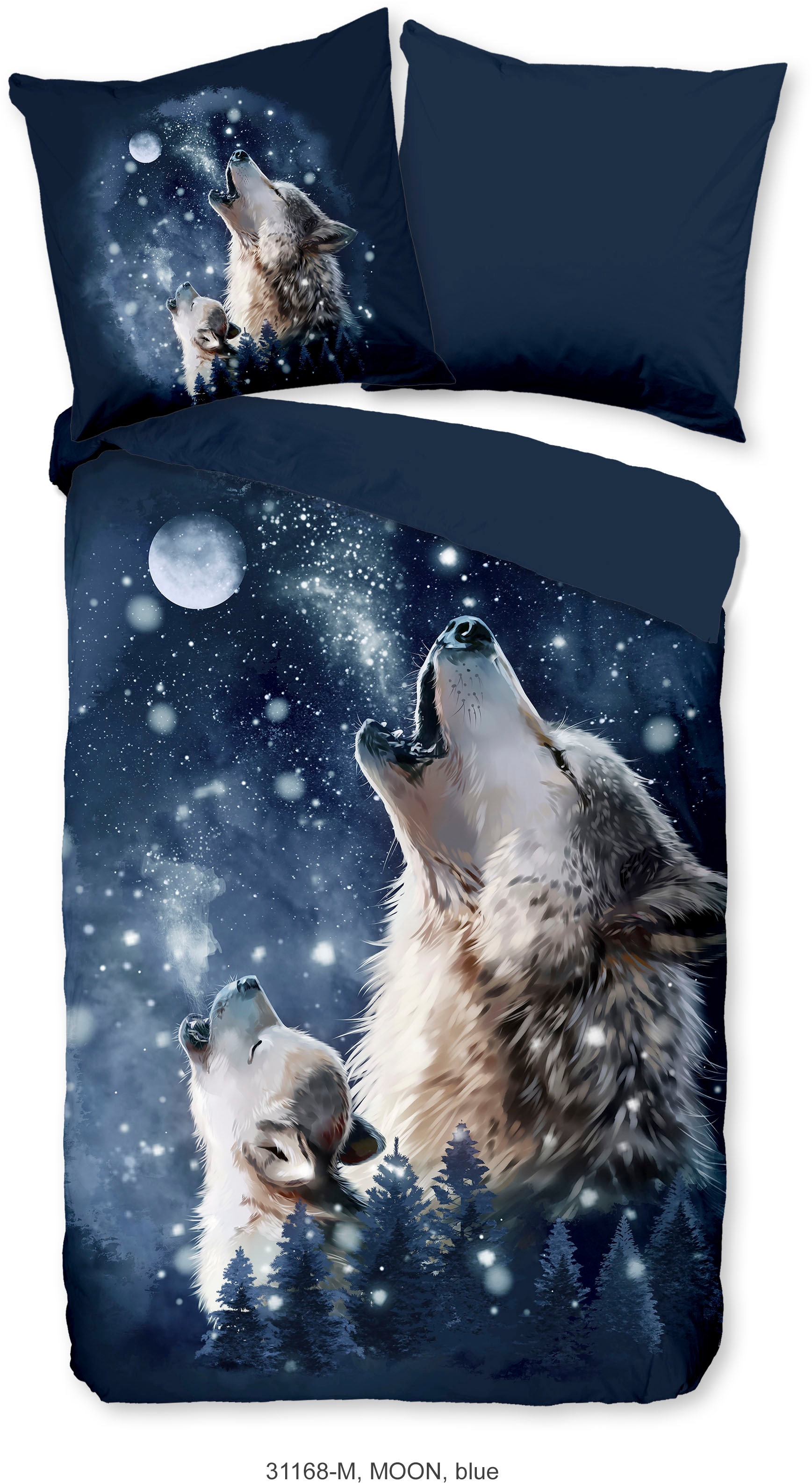 PURE luxury collection Wendebettwäsche »Moon«, Mikrofaser, 135x200, Pflegel günstig online kaufen