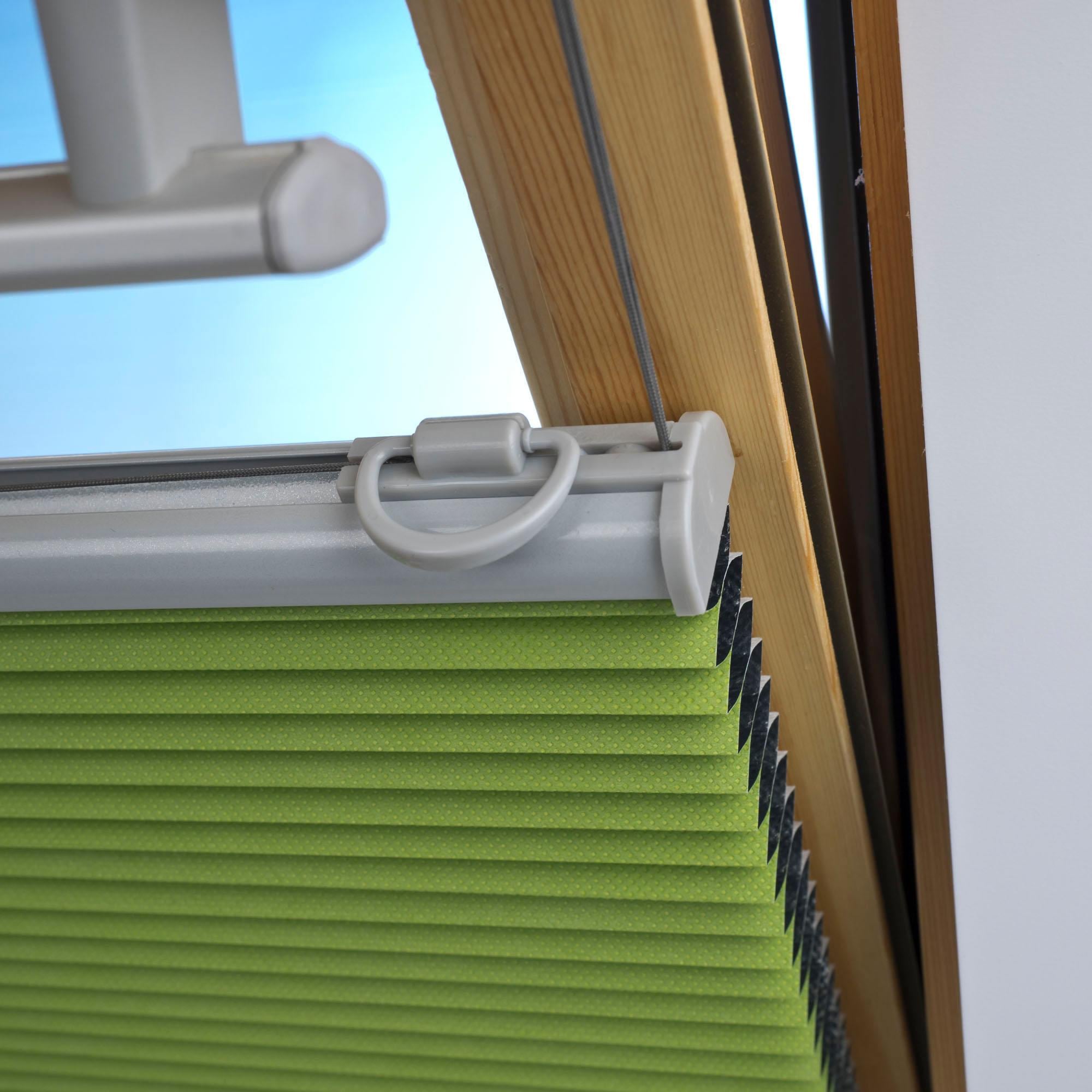 bequem bestellen Dachfenster-Plissee«, ohne schnell Bohren, Liedeco und energiesparend, Dachfensterplissee verdunkelnd, verspannt, Fixmaß »Universal