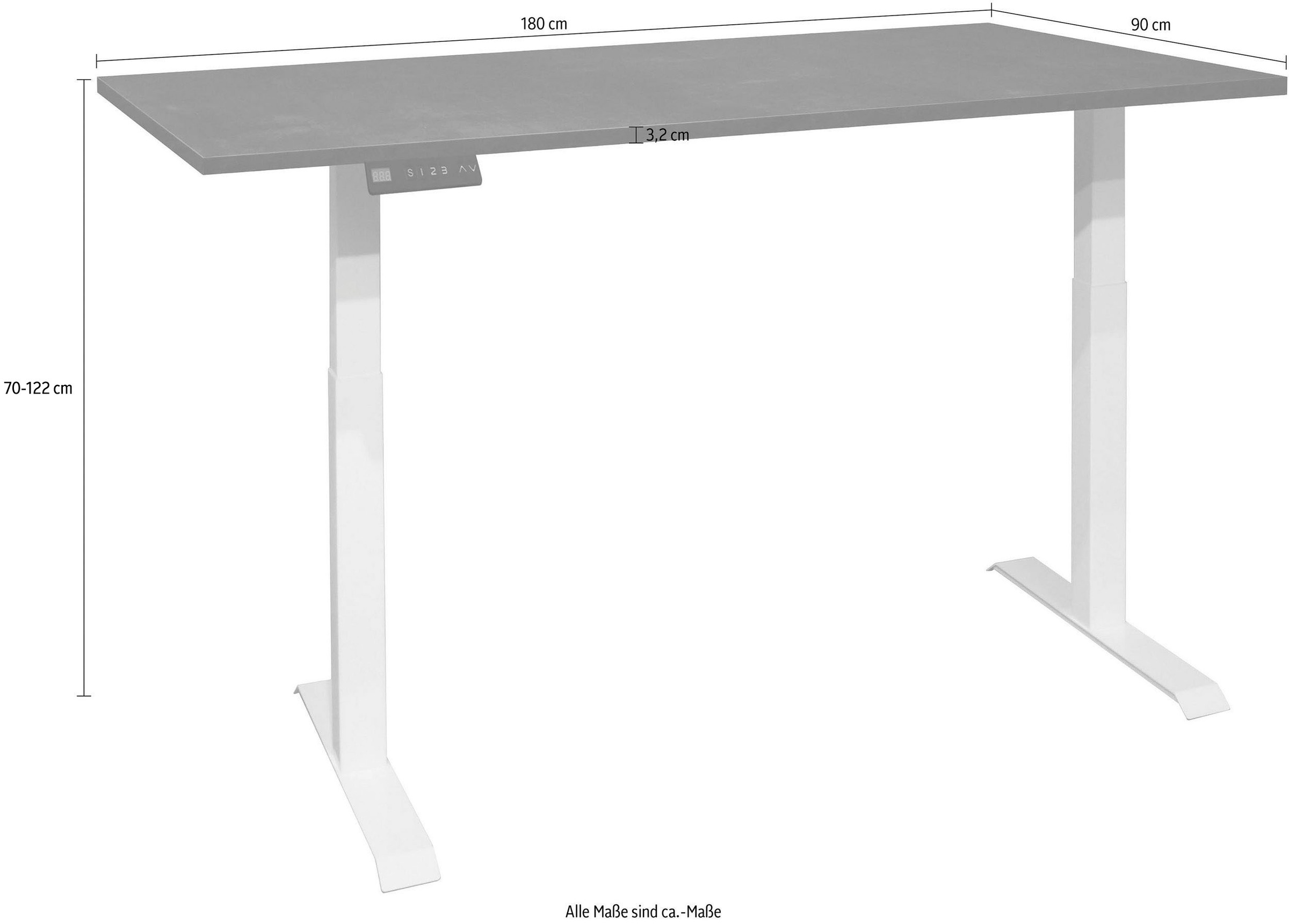 Mäusbacher Schreibtisch »Big System Office«, Breite 160 cm, elektrisch höhenverstellbar
