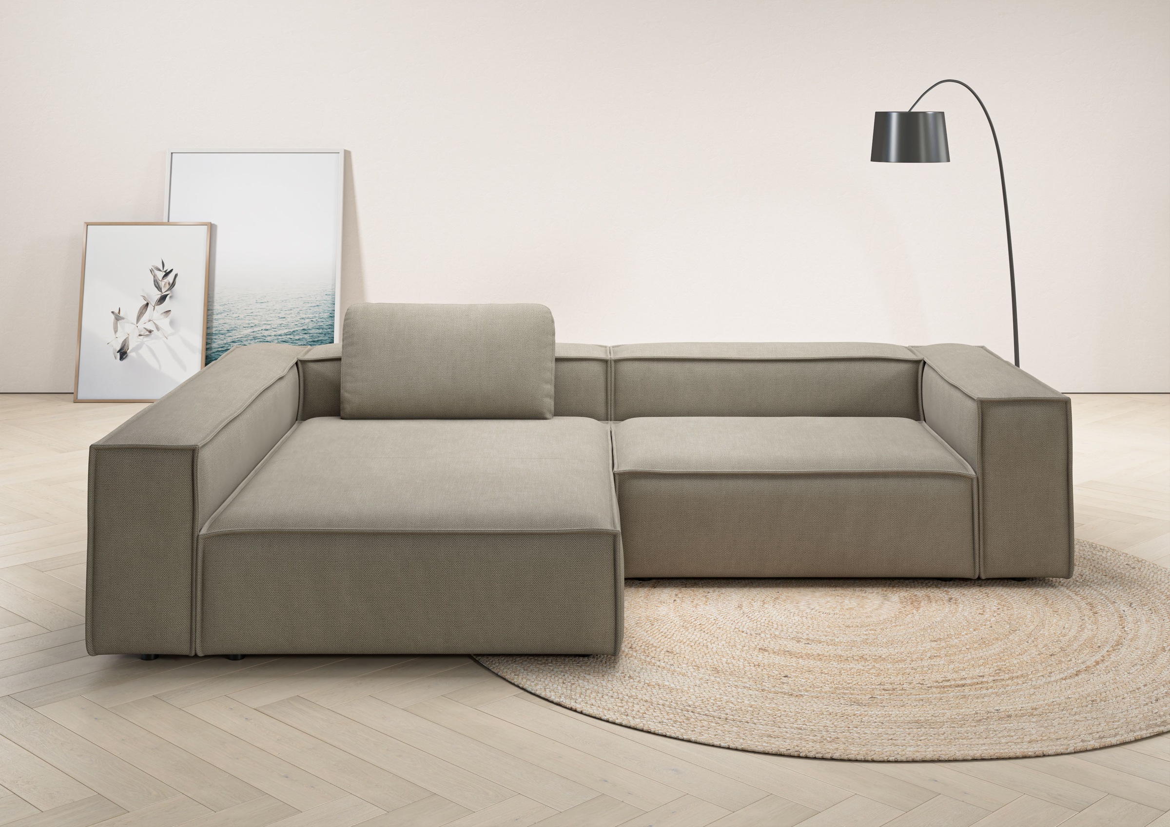 Places of Style Ecksofa »Watertown, moderne XXL L-Form, 306 cm breit«, Komf günstig online kaufen