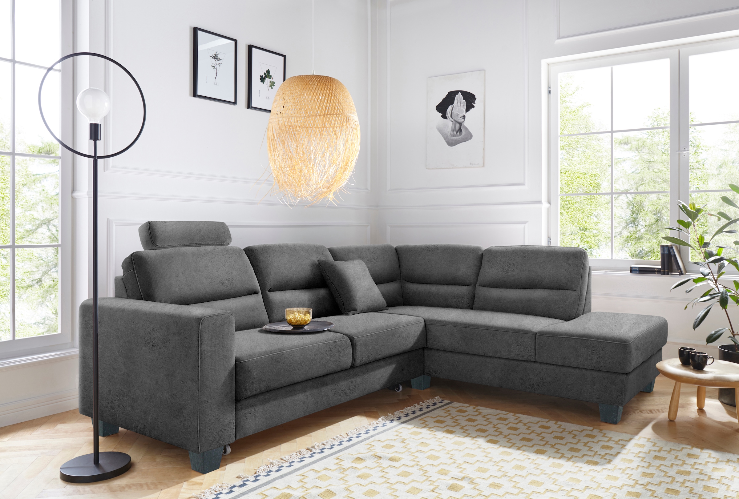 TRENDMANUFAKTUR Ecksofa »Chamber, zeitlos & elegant, bequem, L-Form«, inklu günstig online kaufen